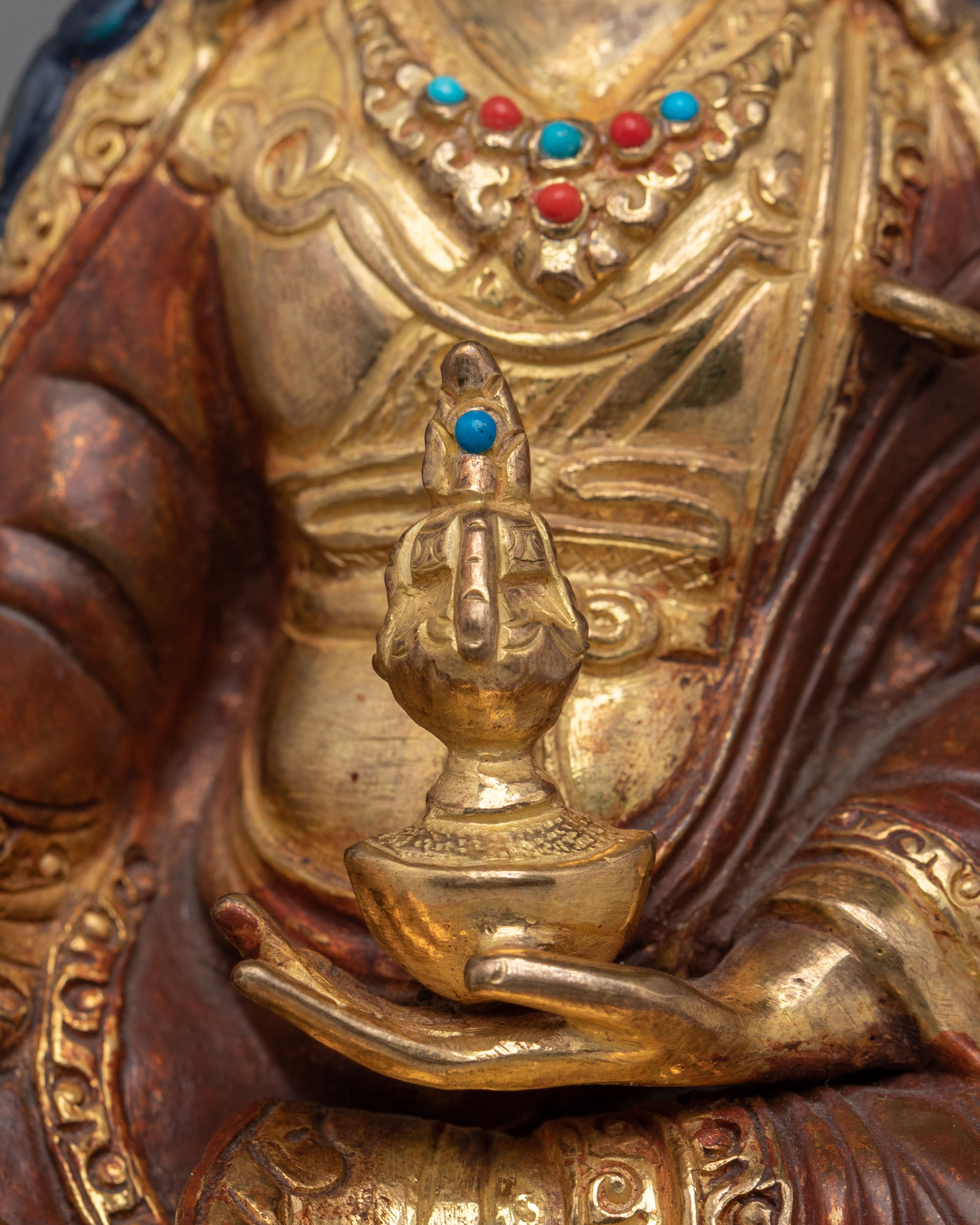 Buddhist Guru Rinpoche Statue | Spiritual Decor for Meditation & Rituals