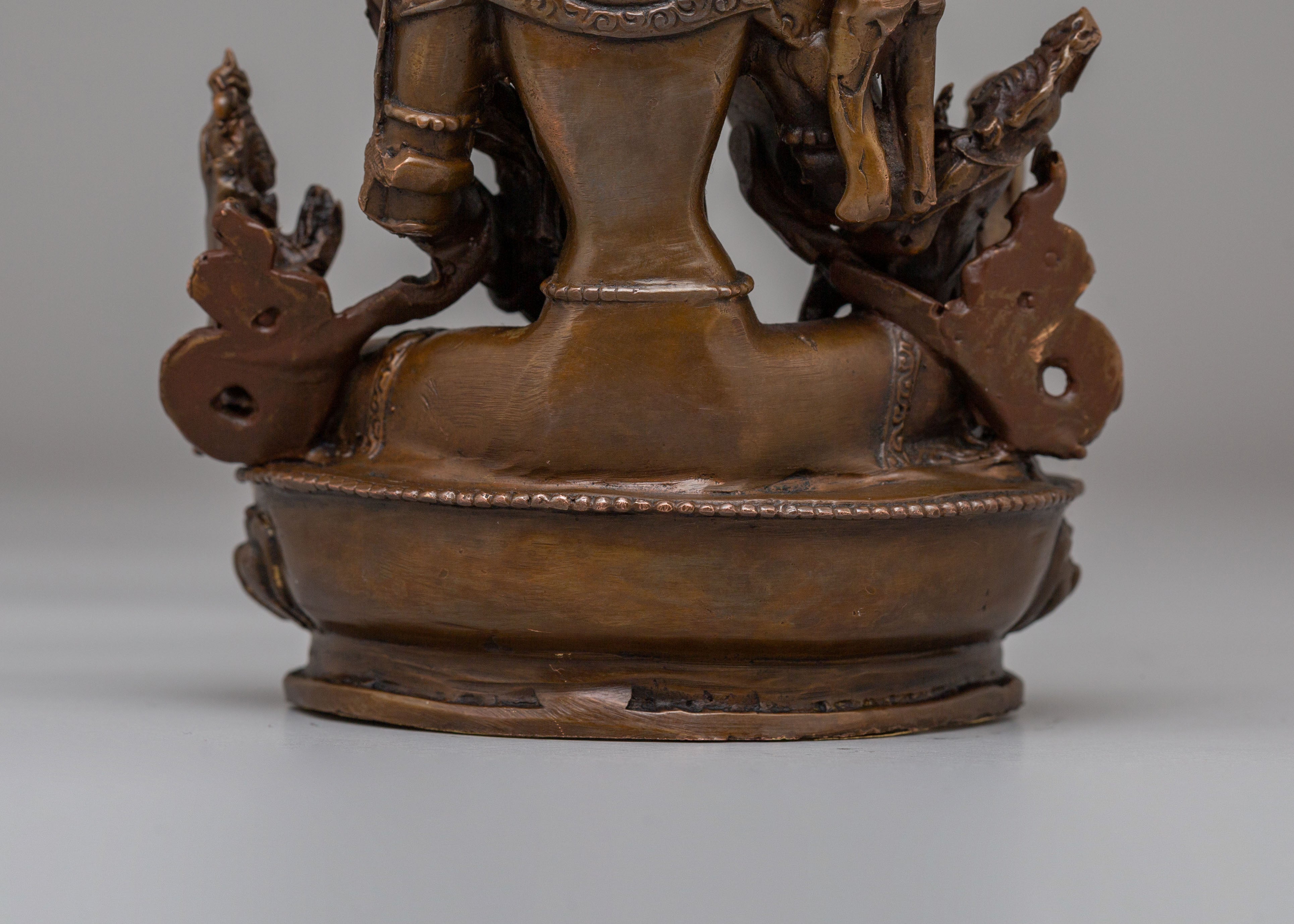 Sacred Harati Mata Statue | Oxidized Copper Body with Acrylic Color