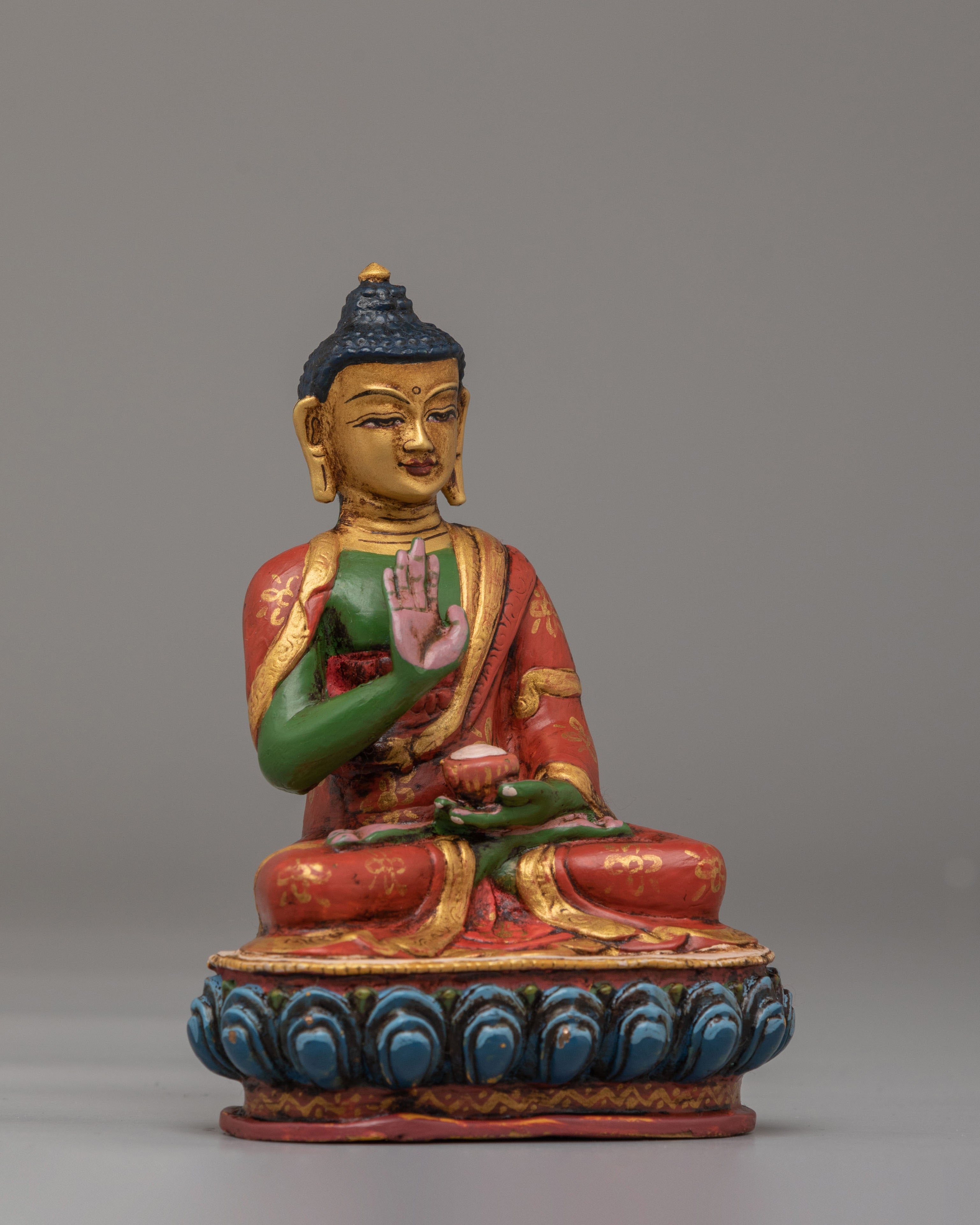Traditional Amogasiddhi Buddha Statue | Symbol of Fearlessness and Spiritual Strength