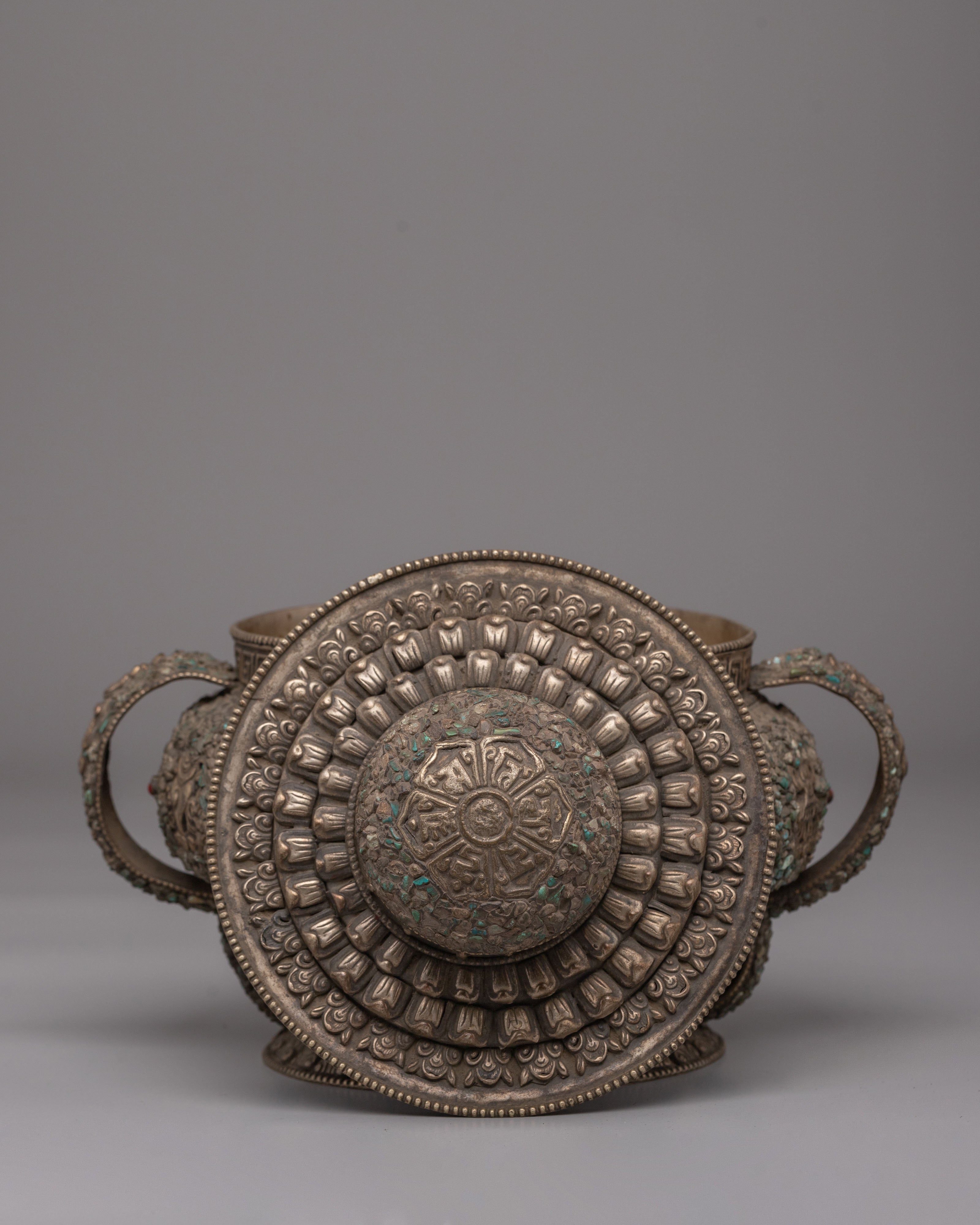 Tibetan Dhupur Rice Pot For Ritual | Symbol of Prosperity and Abundance