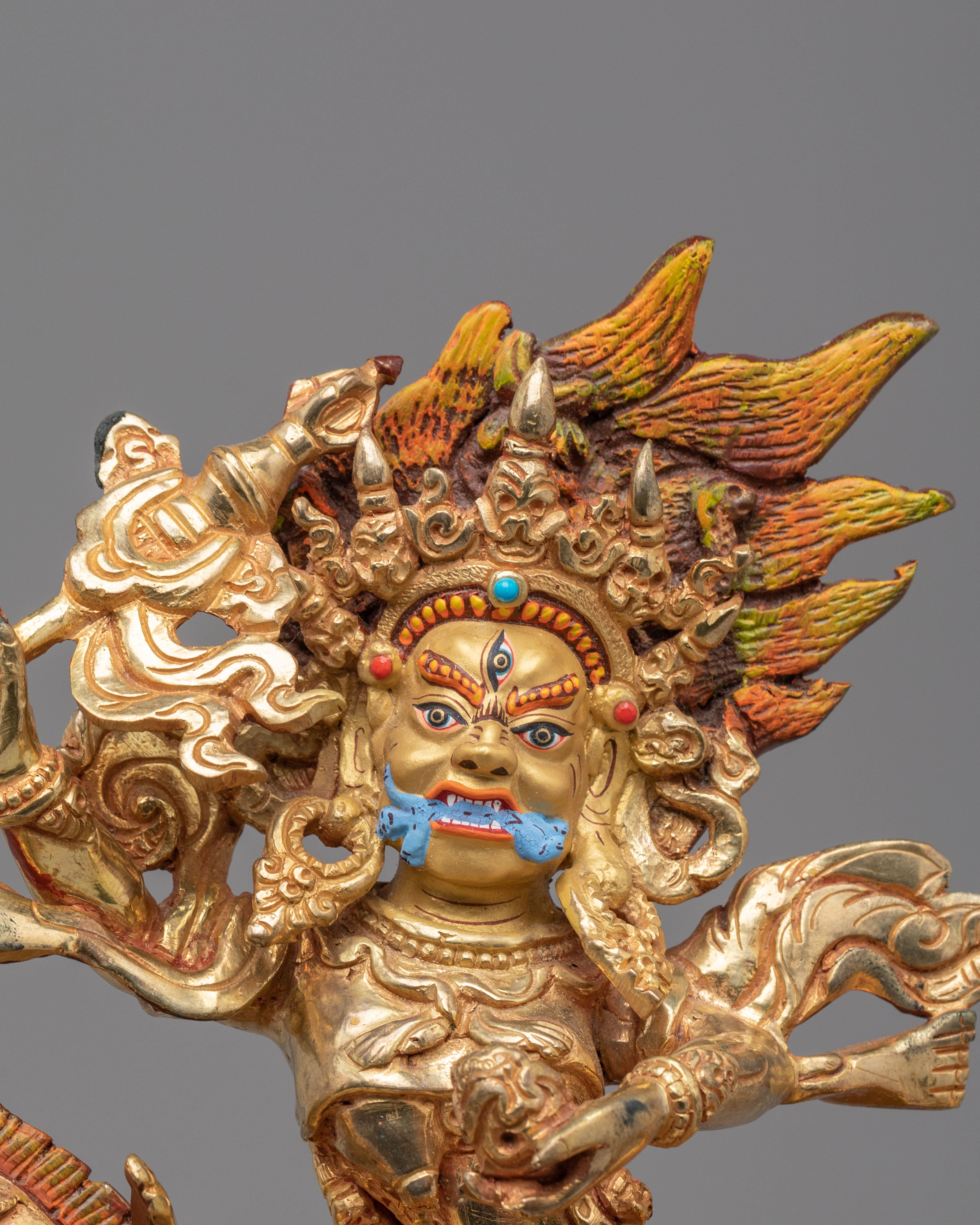 Tibetan Palden Lhamo Sculpture | Handmade Tibetan Artwork