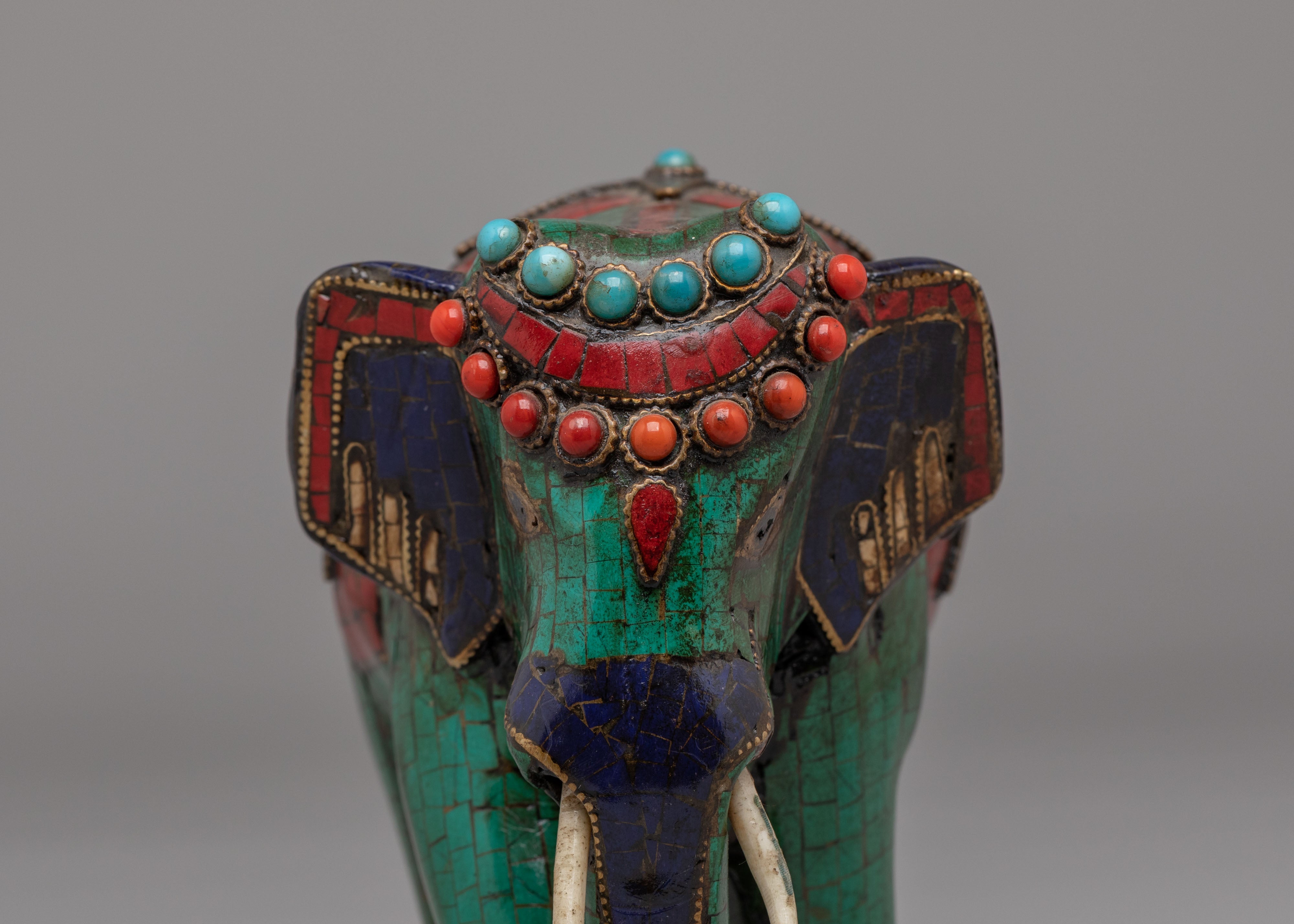 Tibetan Elephant for Decor | Sacred Art Piece for Meditation