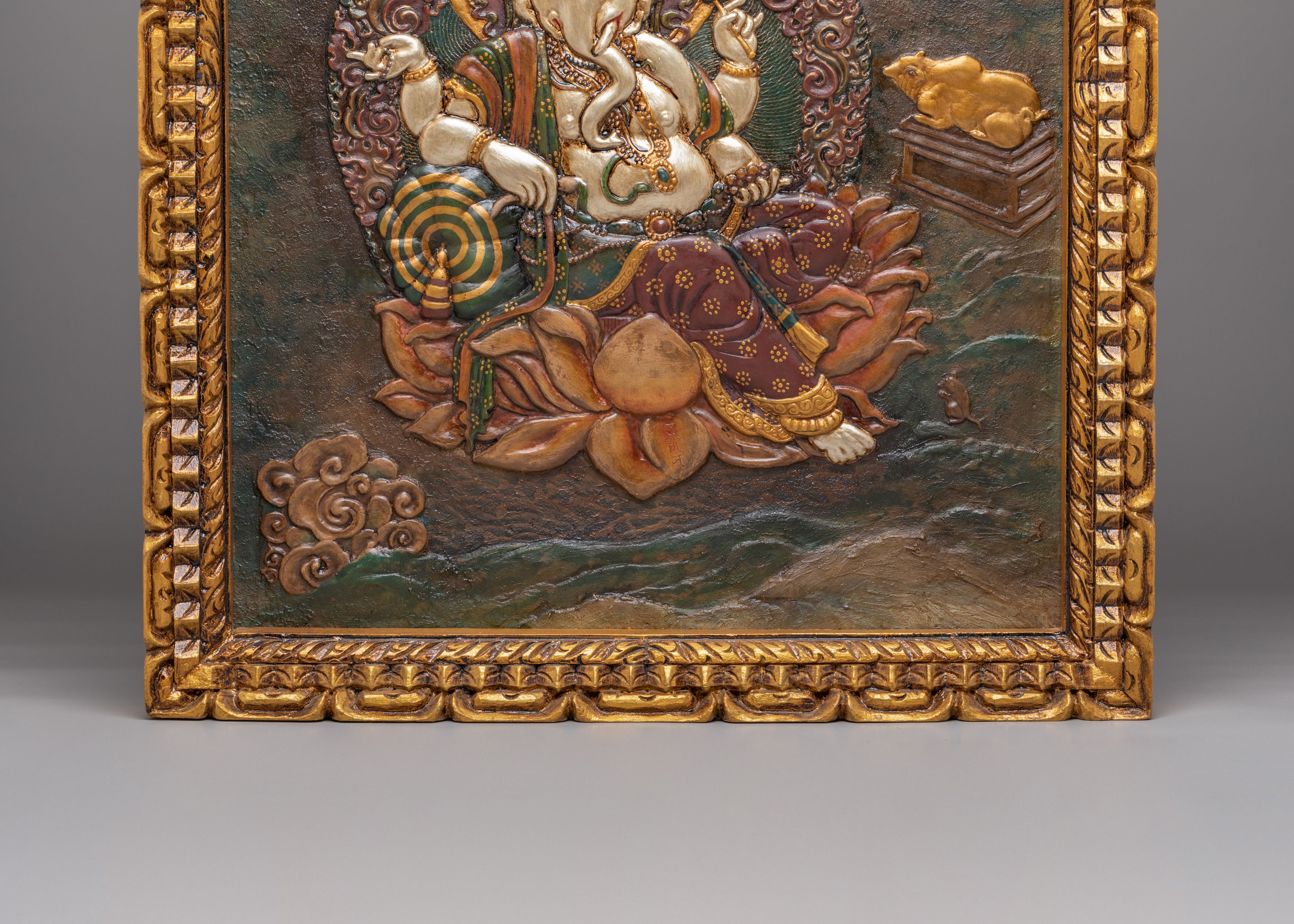 Sacred Ganesha Wall Hanging | Handcrafted Wooden Artwork