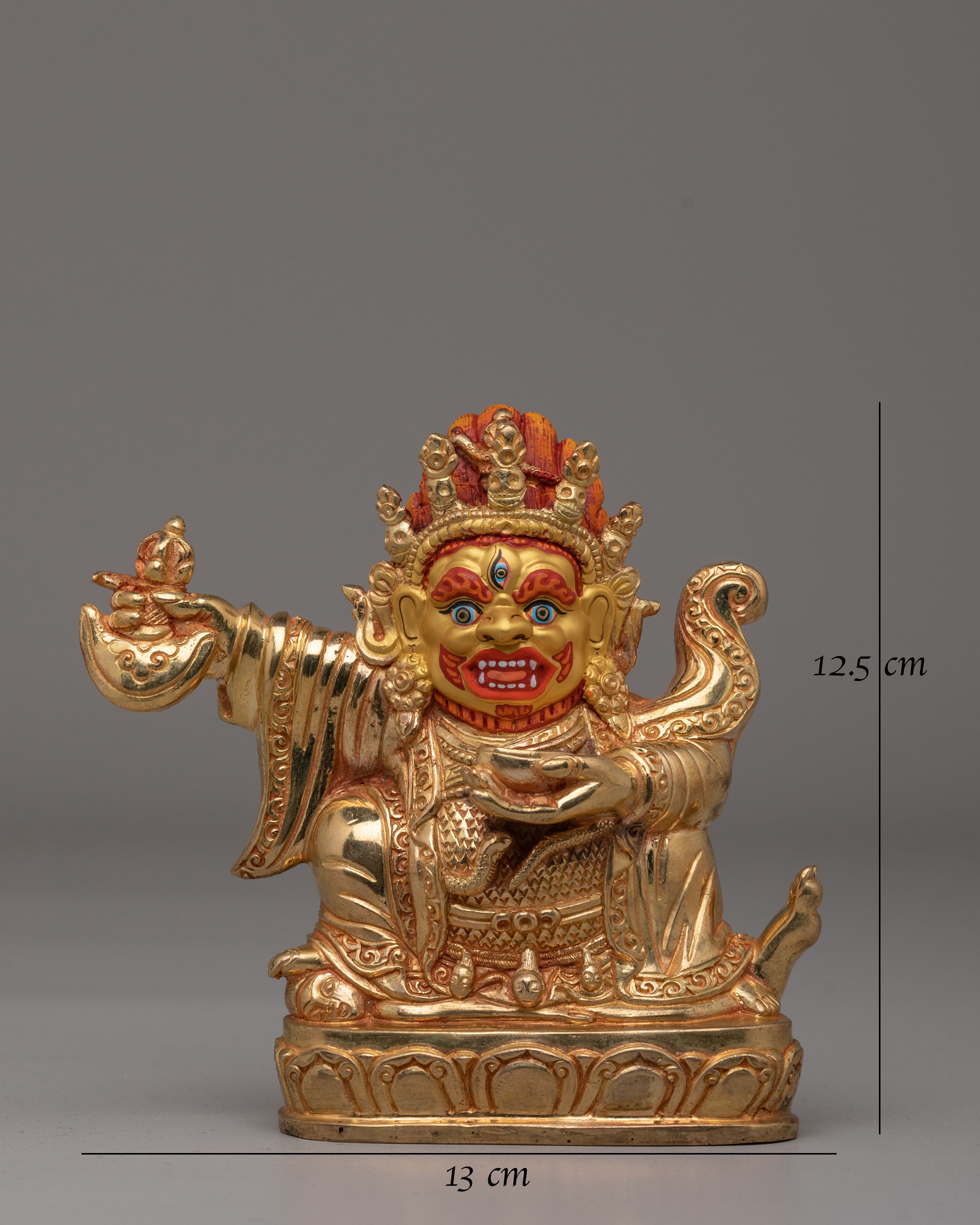 Mahakala Bergachen Wrathful Statue | Fierce Protector Deity