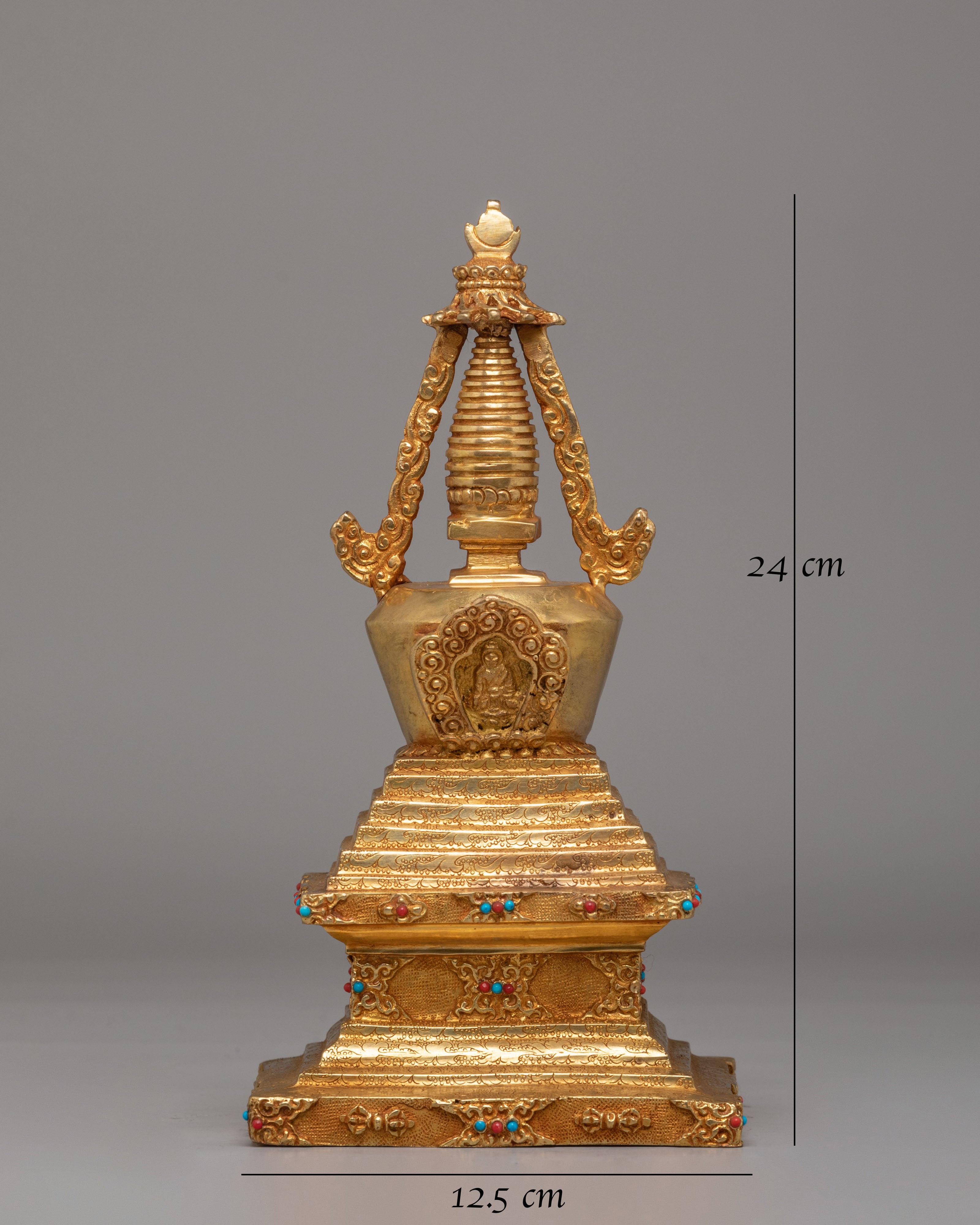 Spiritual Altar Enlightenment Stupa | Handcrafted Tibetan Stupa