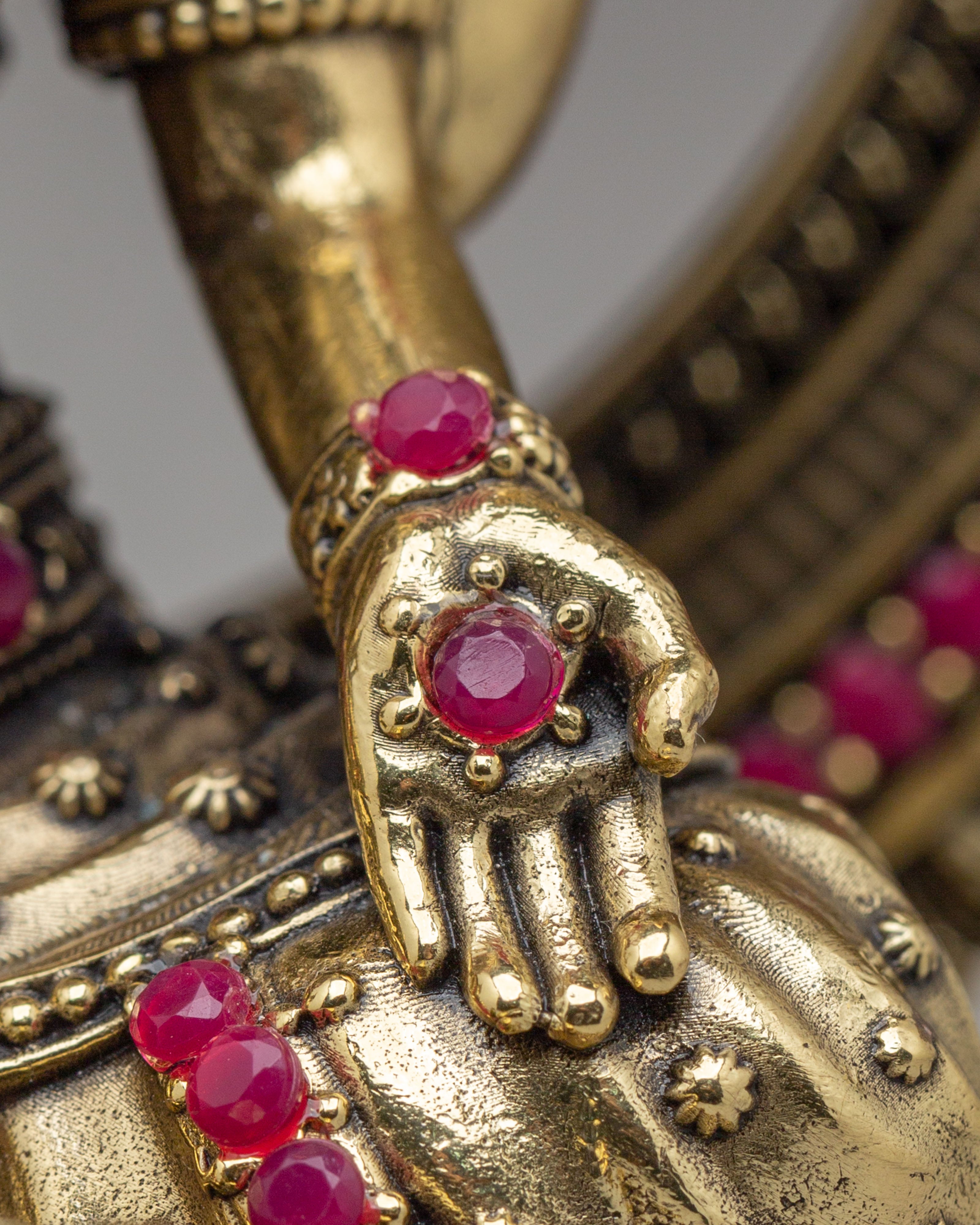 Handcrafted Laxmi Altar Statue | Copper and Bronze Hindu Goddess Sculpture