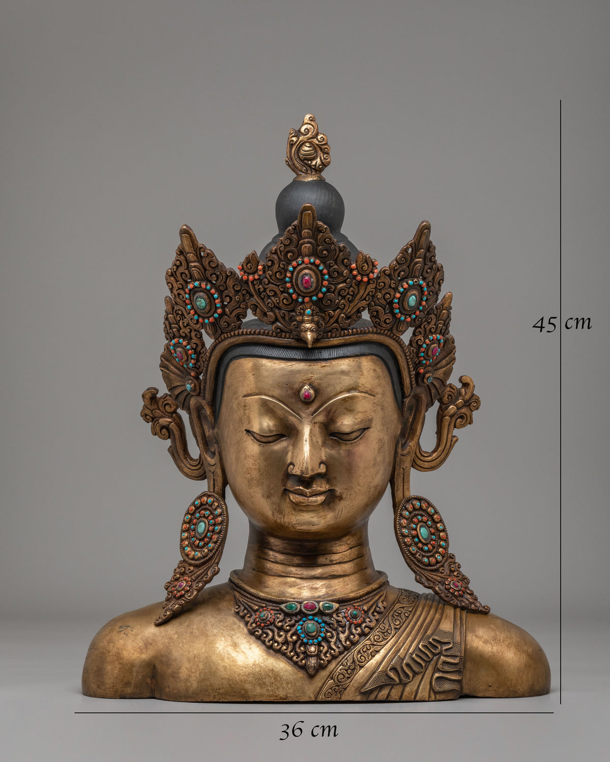 Zen Buddha Head Decor | Buddhist Meditation Sculpture
