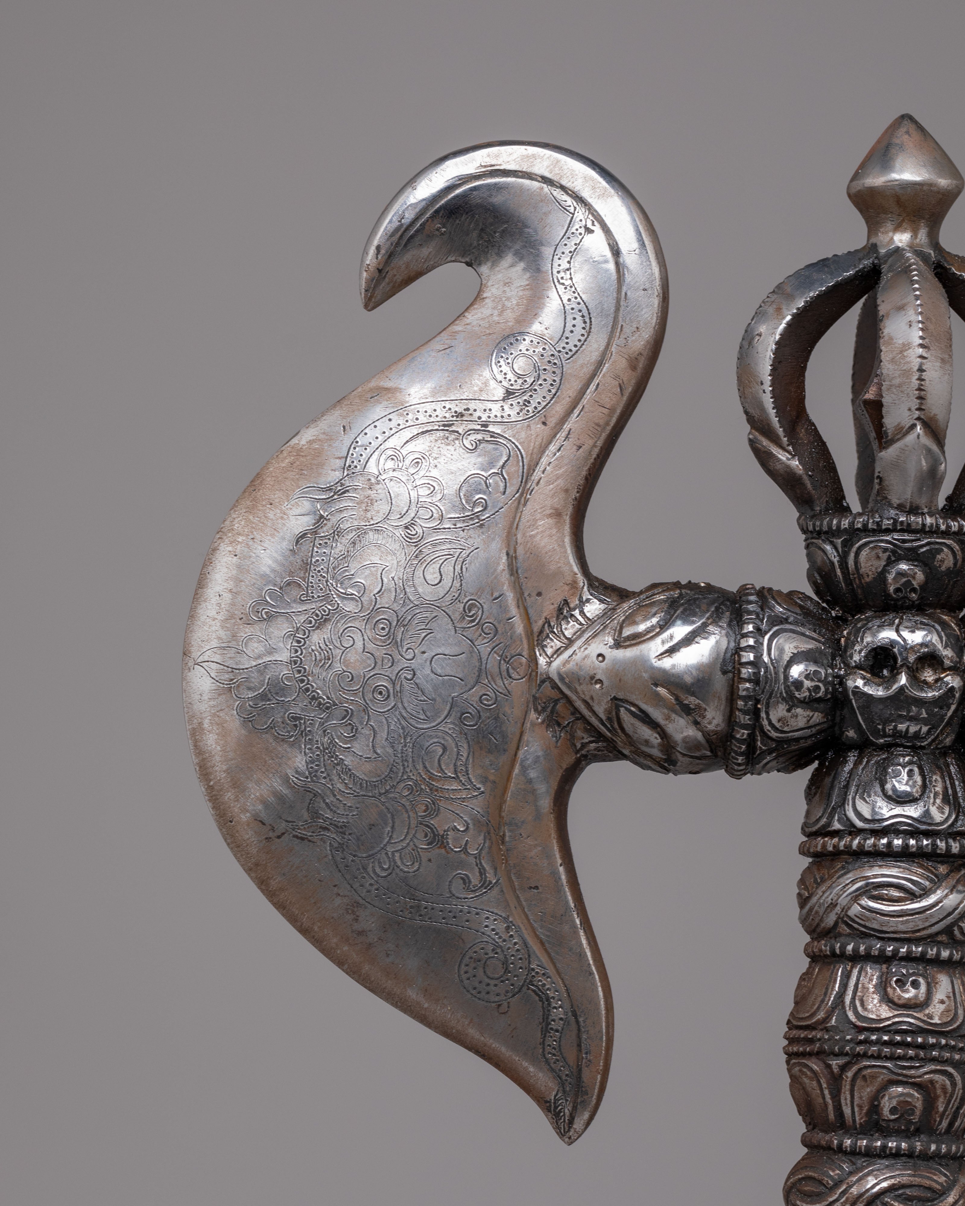 Spiritual Kartika Axe | Sacred Ritual Tool