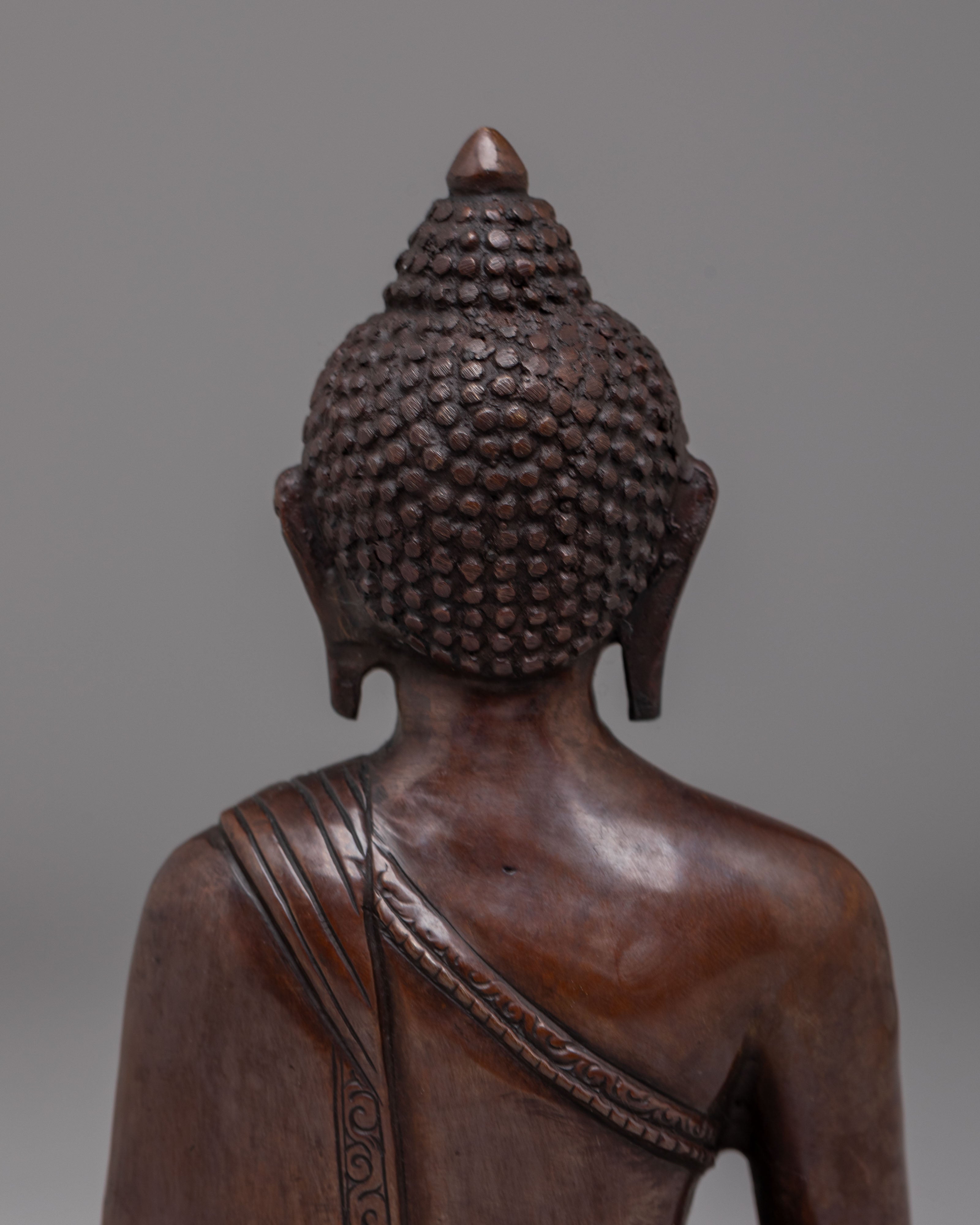 Shakyamuni Buddha Enlightenment Statue | Handcrafted Oxidized Copper Artwork