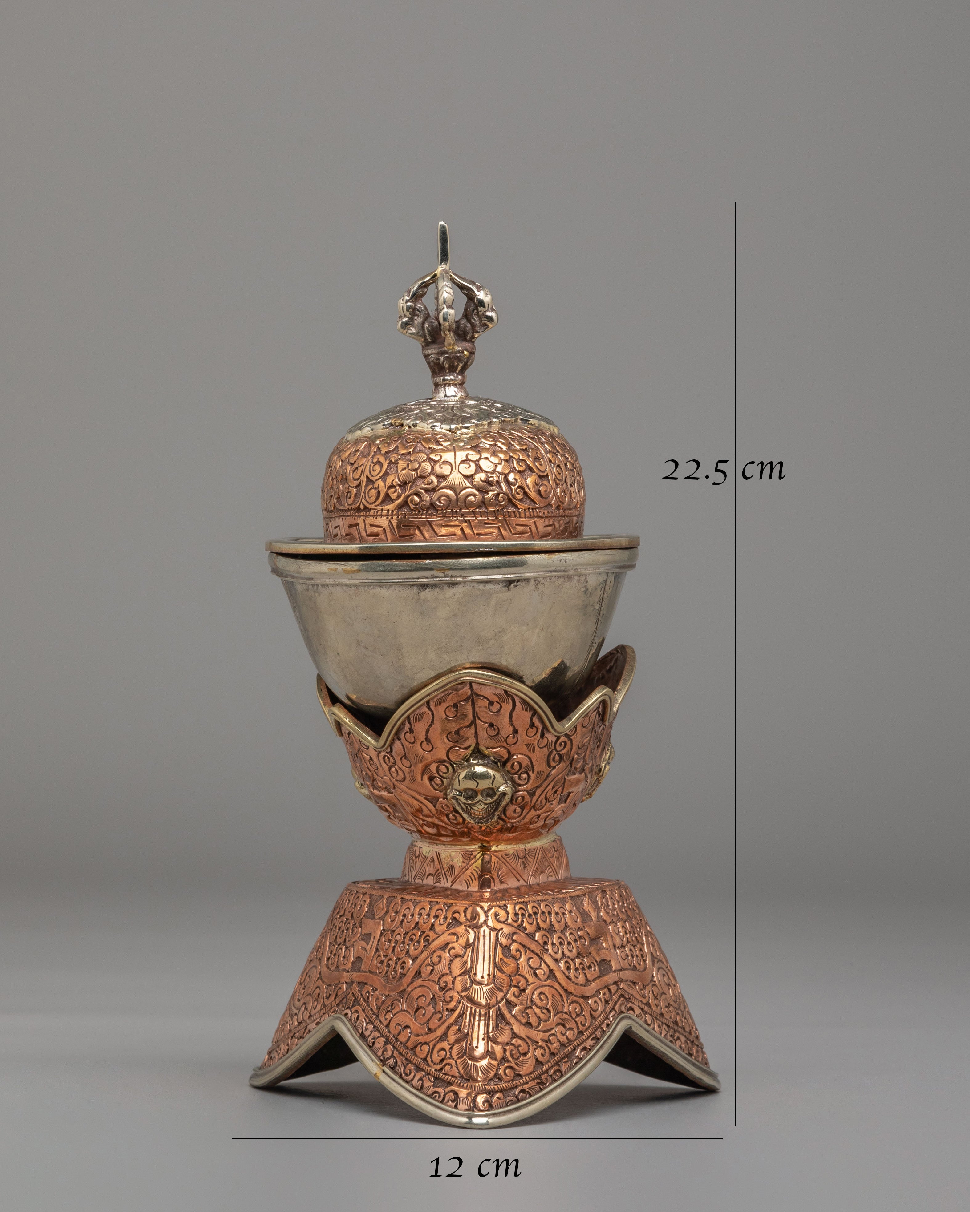 Buddhist Kapala Skull Cup for Ritual Use | Sacred Kapala Skull Cup