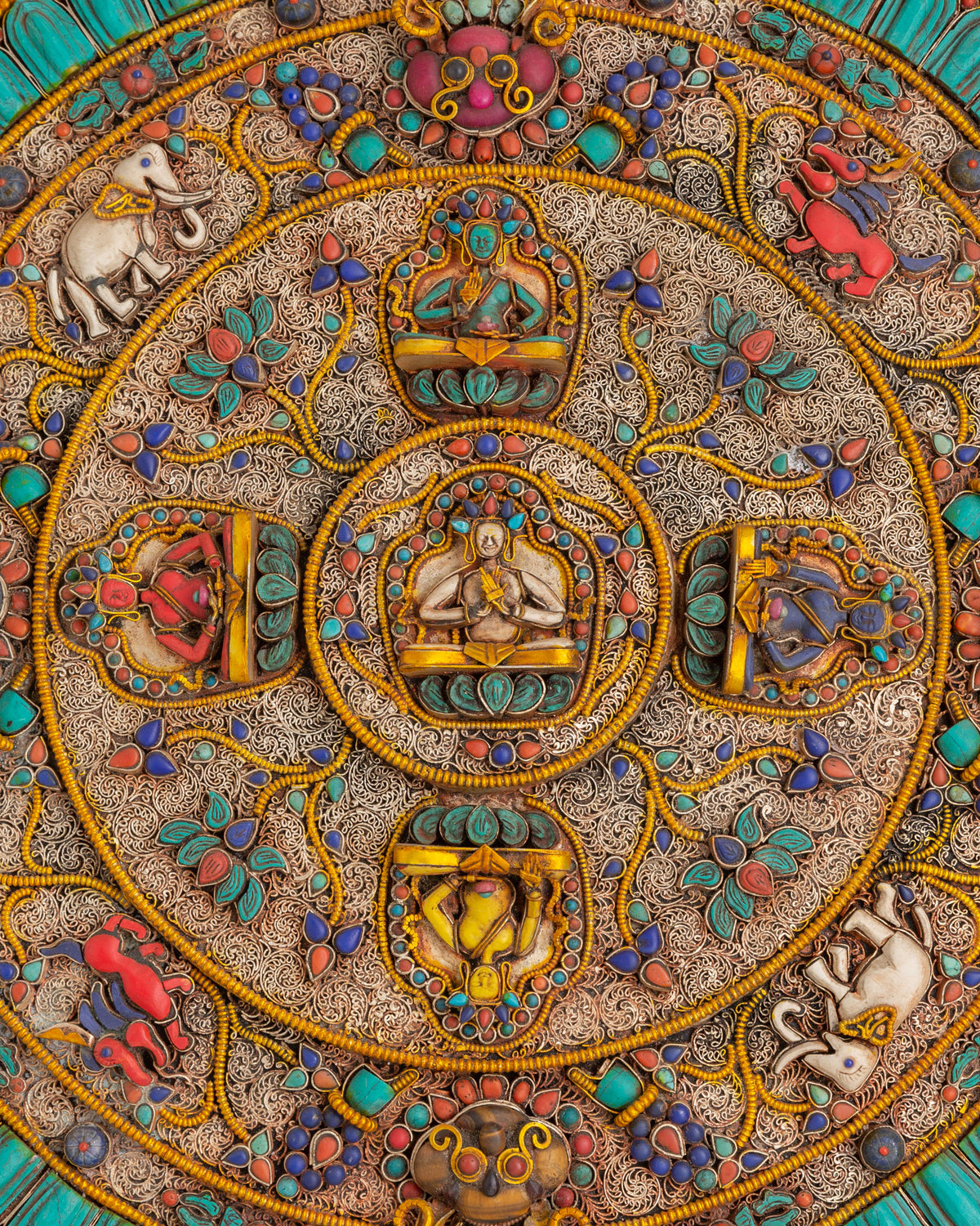 Handmade Dhyani Buddha Mandala Wall Hanging | Symbol of Enlightenment
