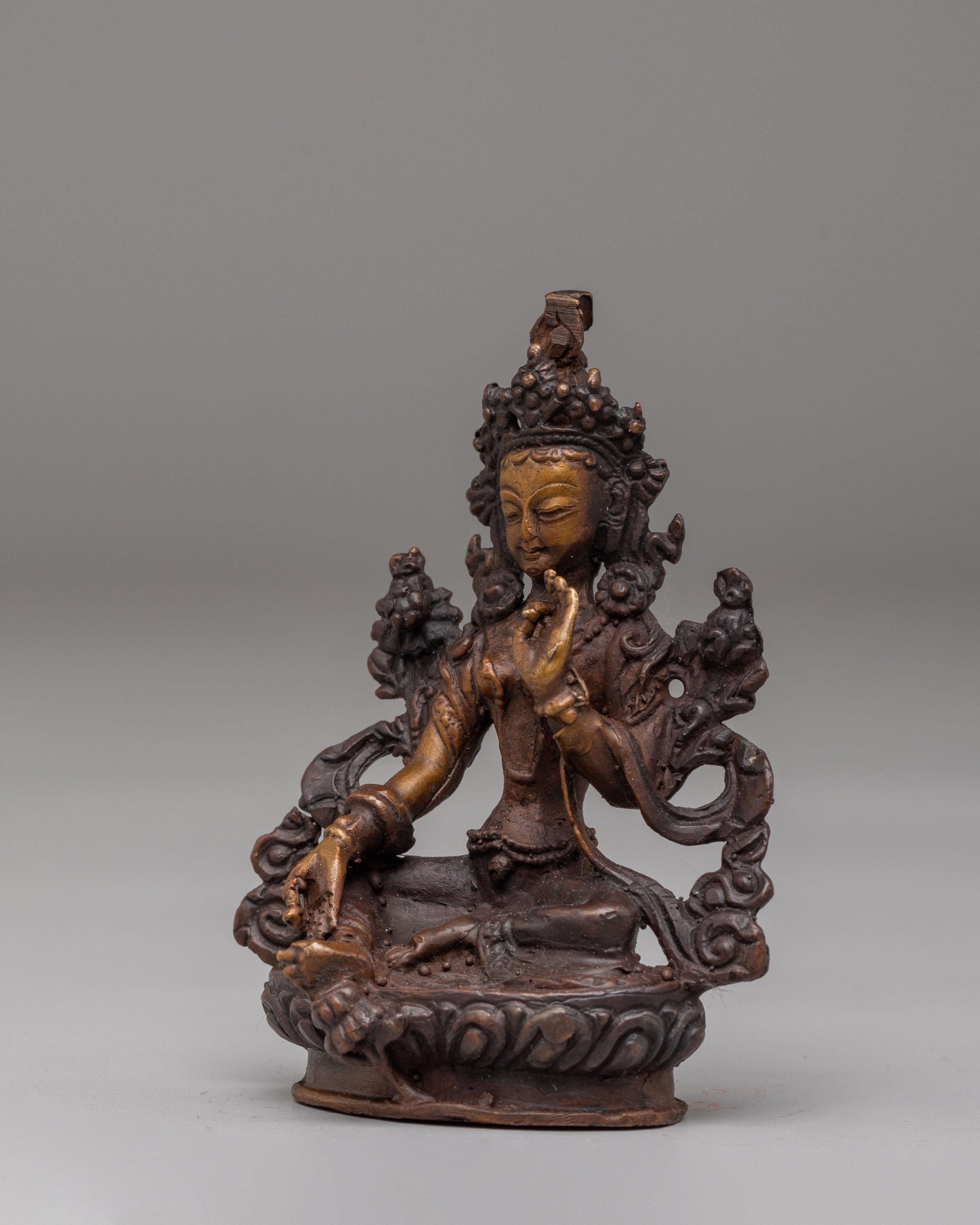 Sacred Green Tara Goddess Statue | Traditional Artwork