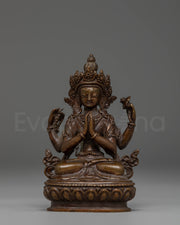 Sacred Statue of Bodhisattva Chenrezig | Buddhist Compassion Art