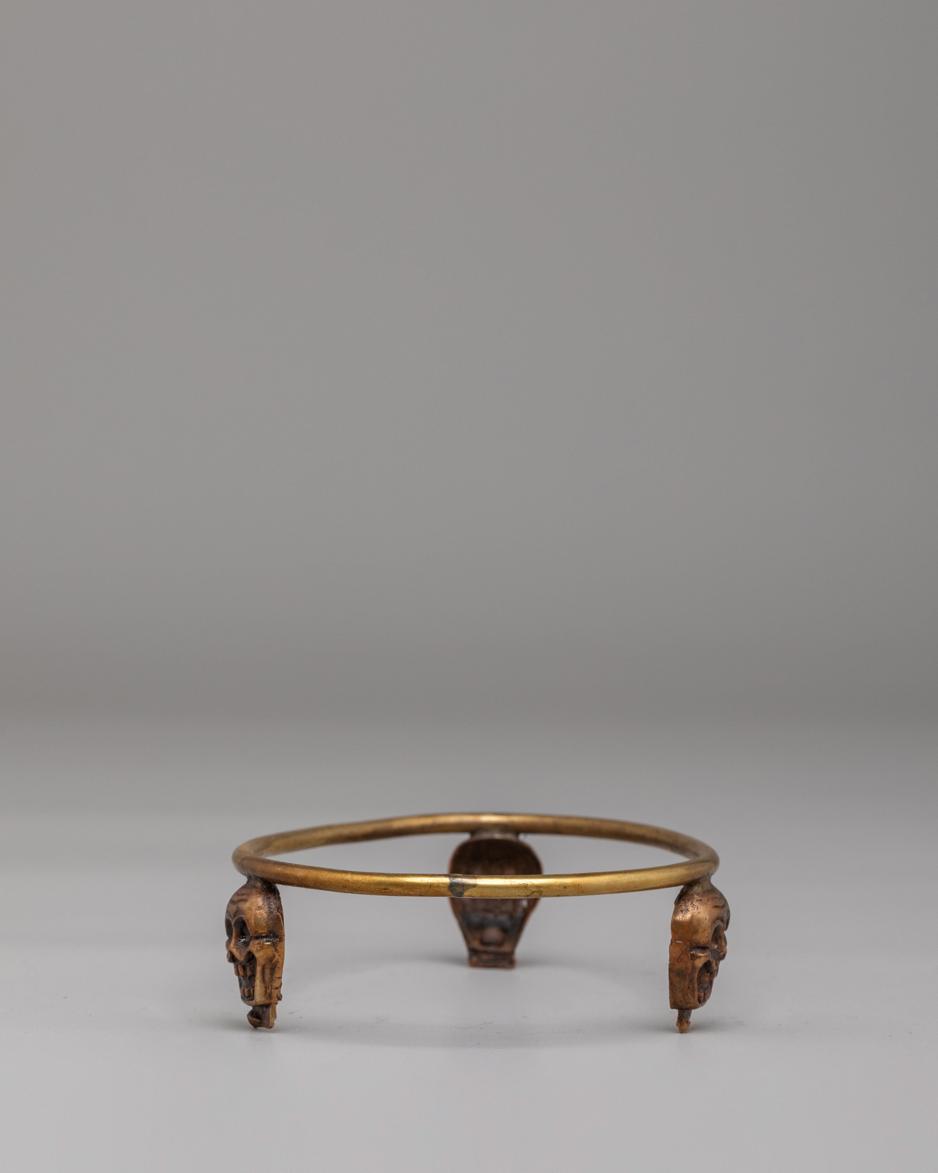 Handcrafted Ritual Kapala Stand | Sacred Offering Vessel