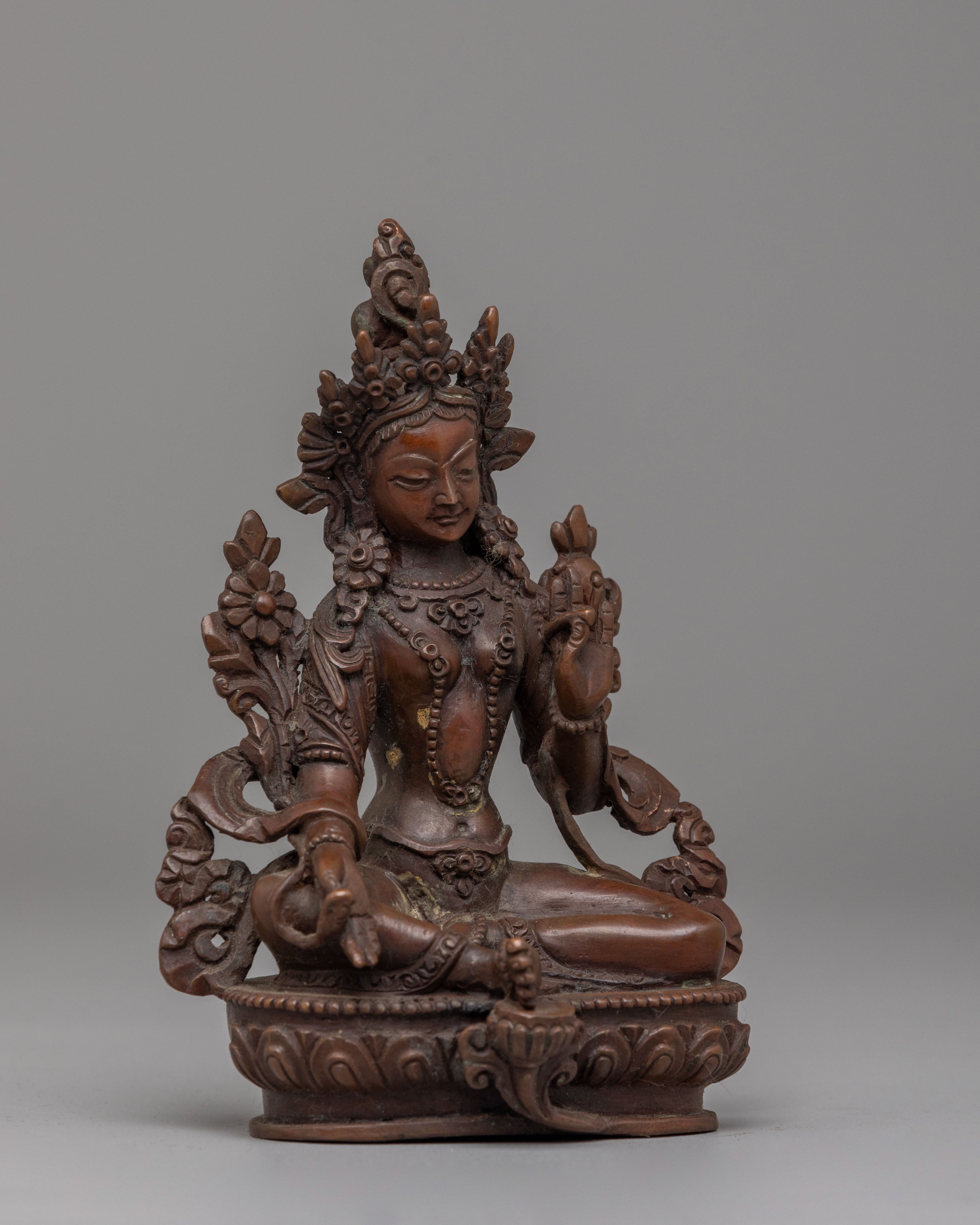 Sacred Green Tara Bodhisattva Statue | Tibetan Goddess of Compassion