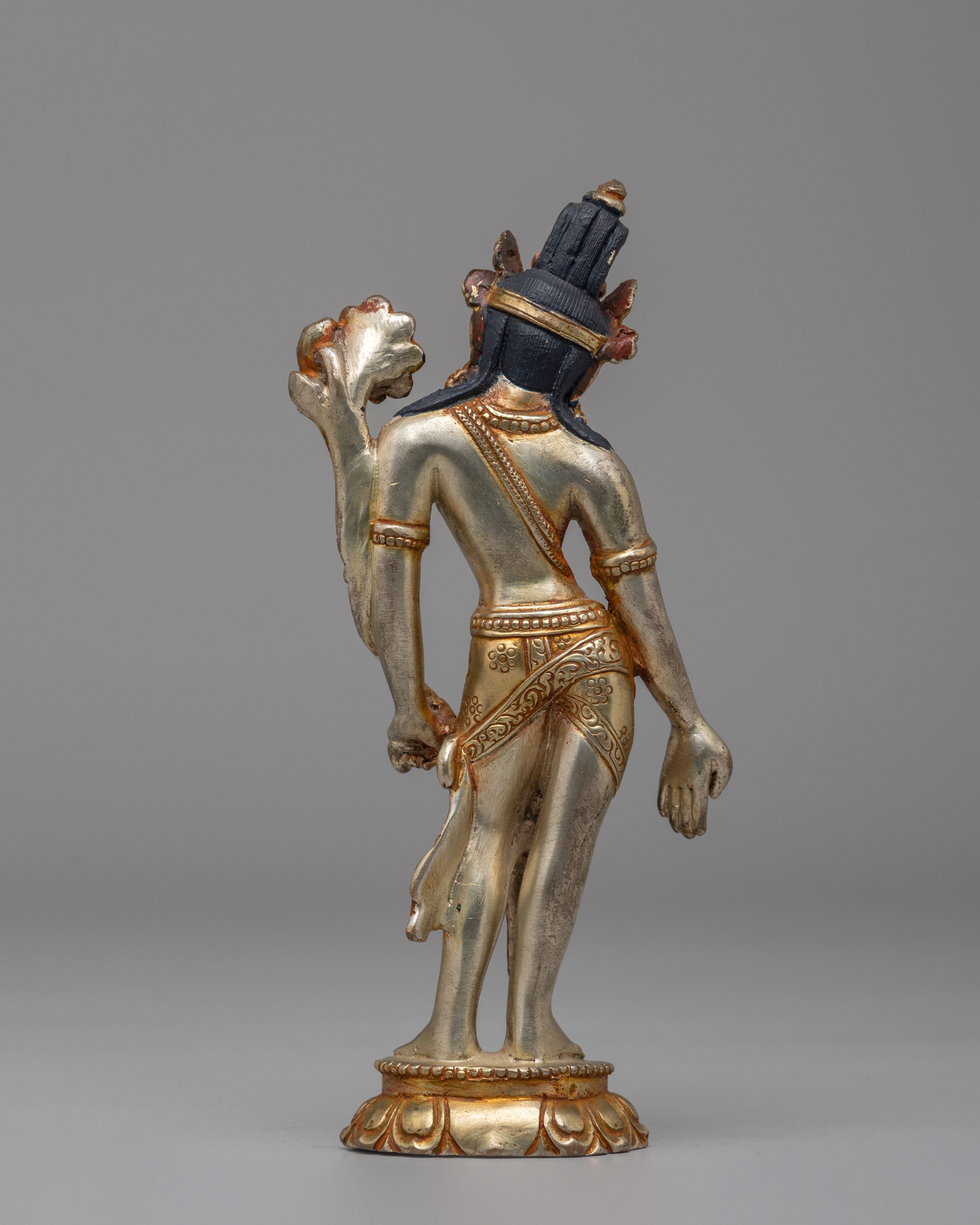 Tibetan Standing Tara Statue | Gold-Plated Tara Figurine for Meditation