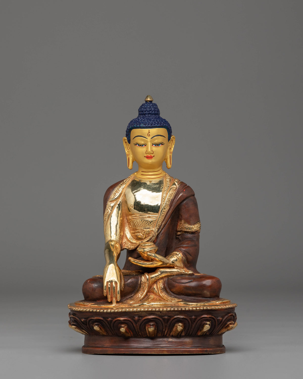 Golden Five-Dhyani Buddha Set | Handmade Golden Buddha Statue
