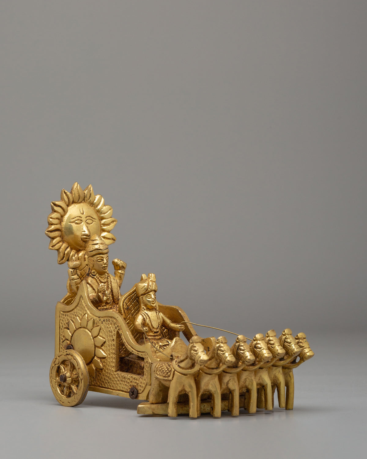 Sacred Surya Dev Rath Sculpture | Divine Vehicle of Sun God Surya Dev