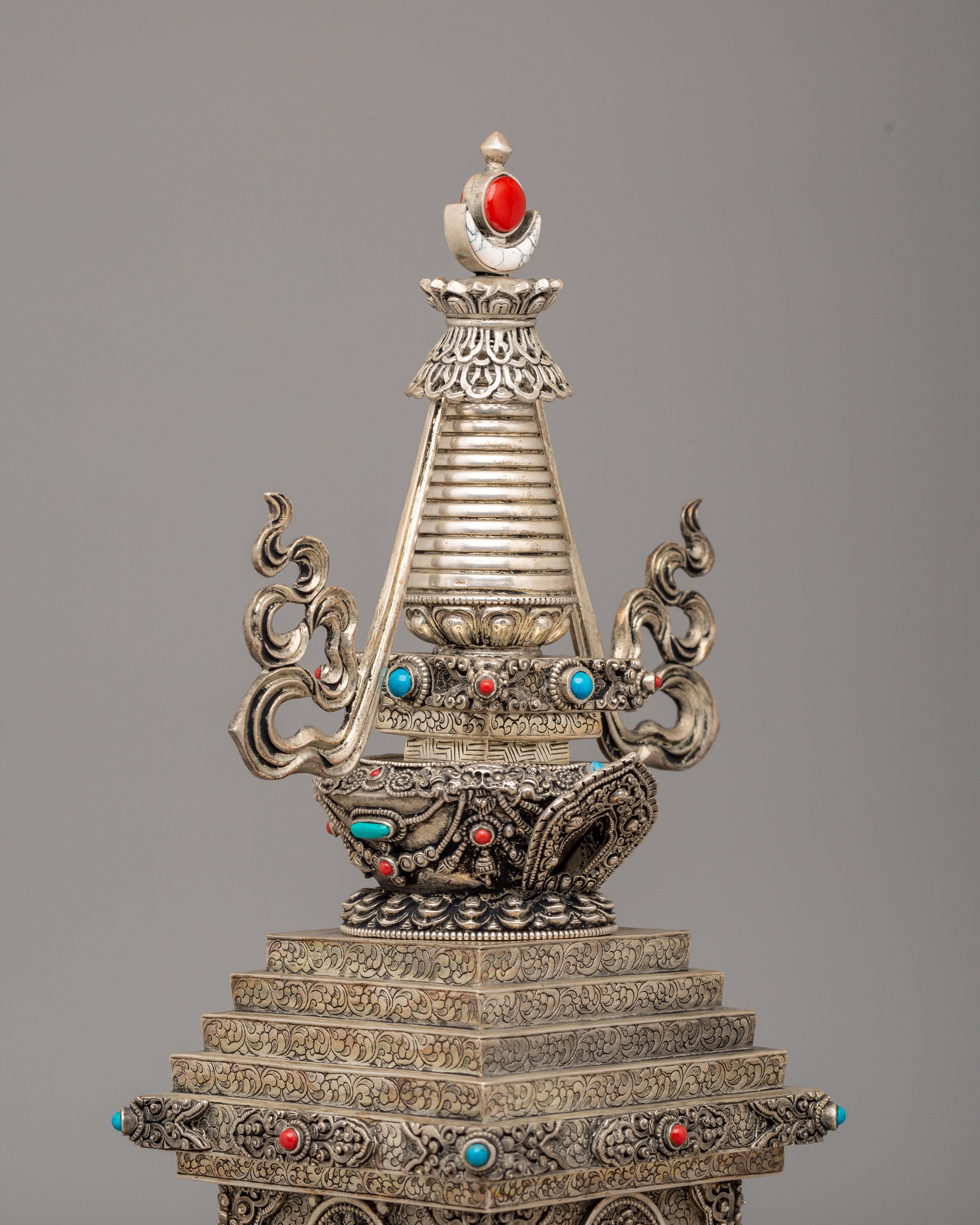 Sacred Buddhist Jangchub Stupa | Gemstone Buddhist Shrine