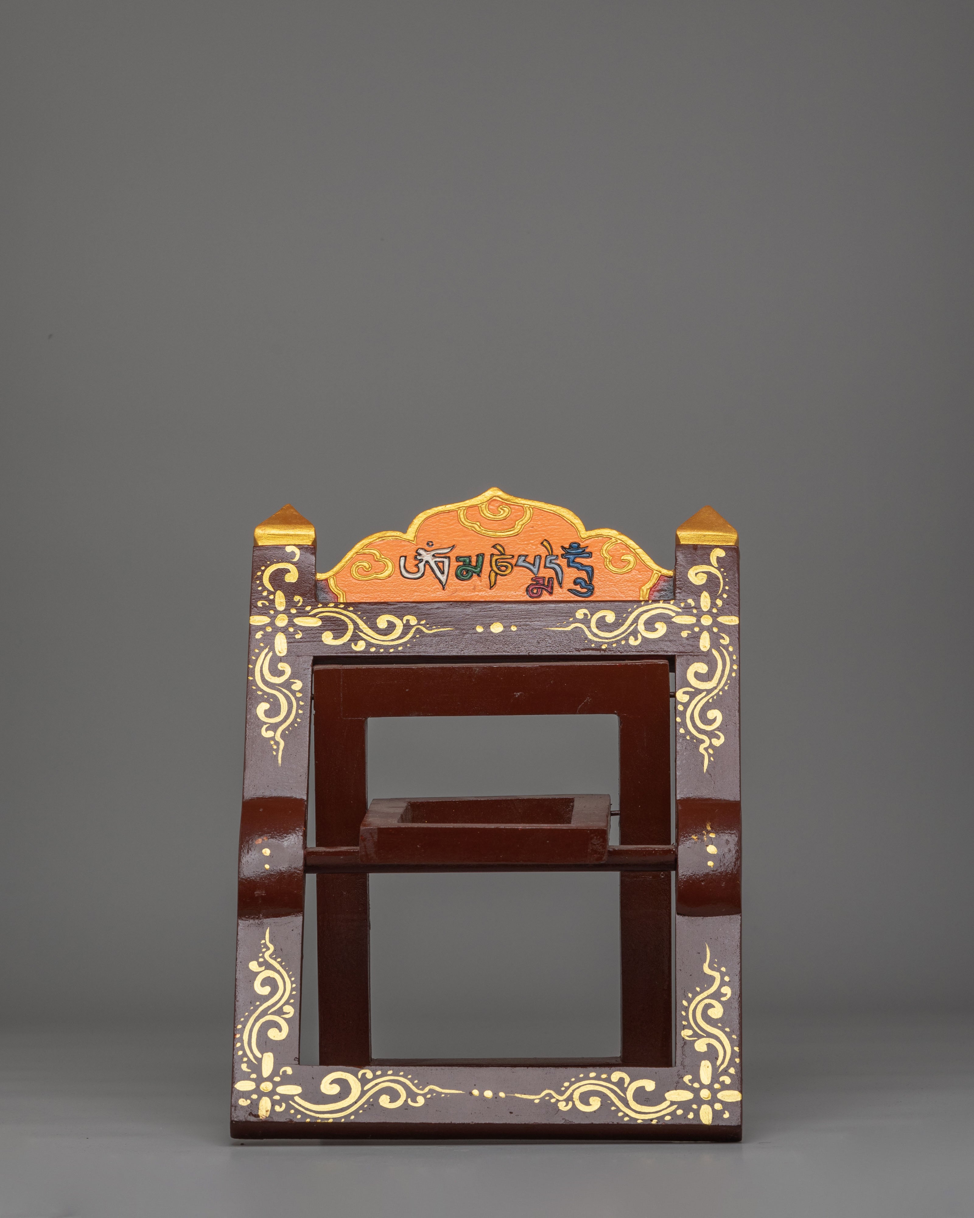 Tibetan Wooden Book Stand | Sacred Decor