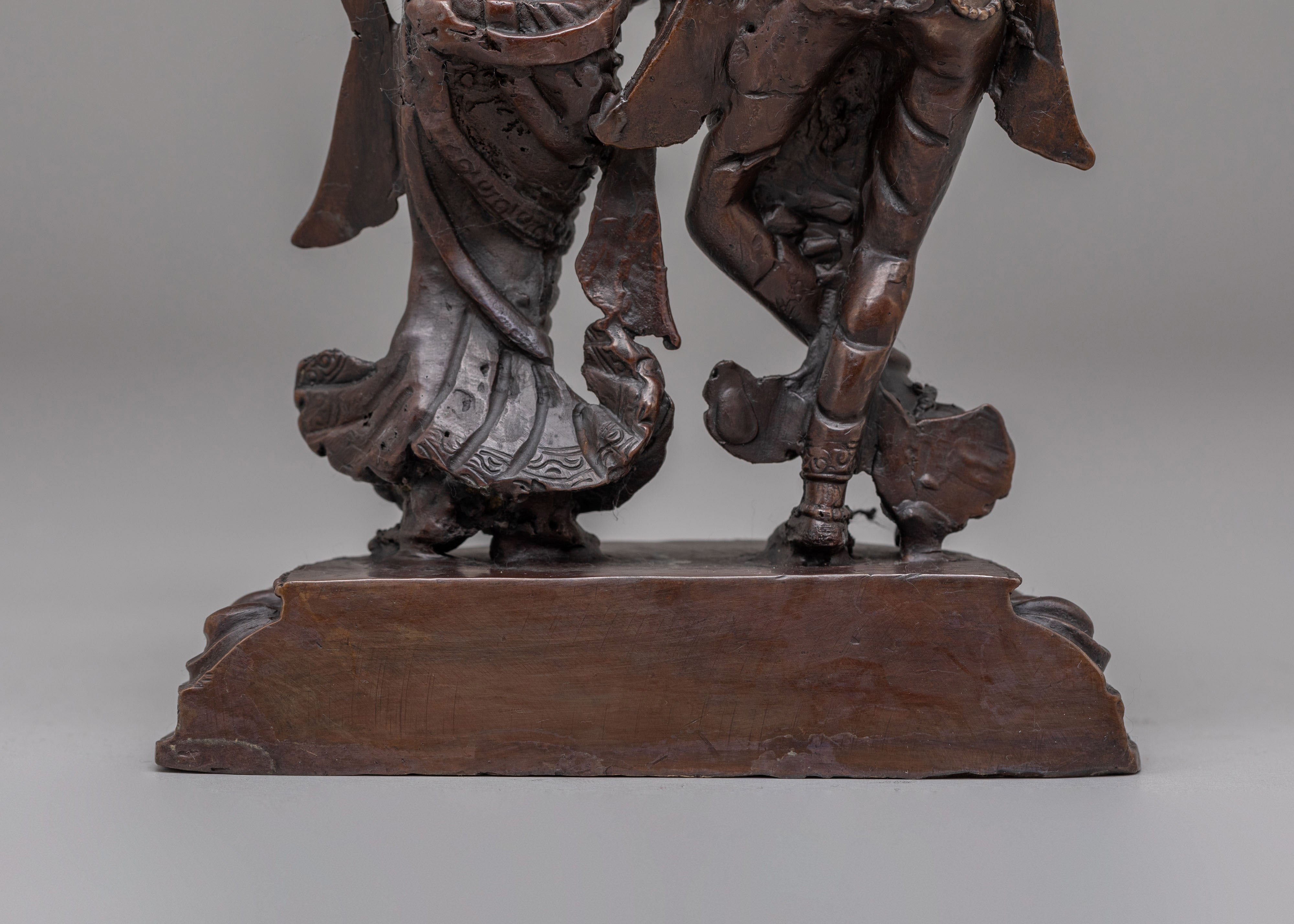 Sacred Radha Krishna Sculpture | Sacred Hindu Deity Art