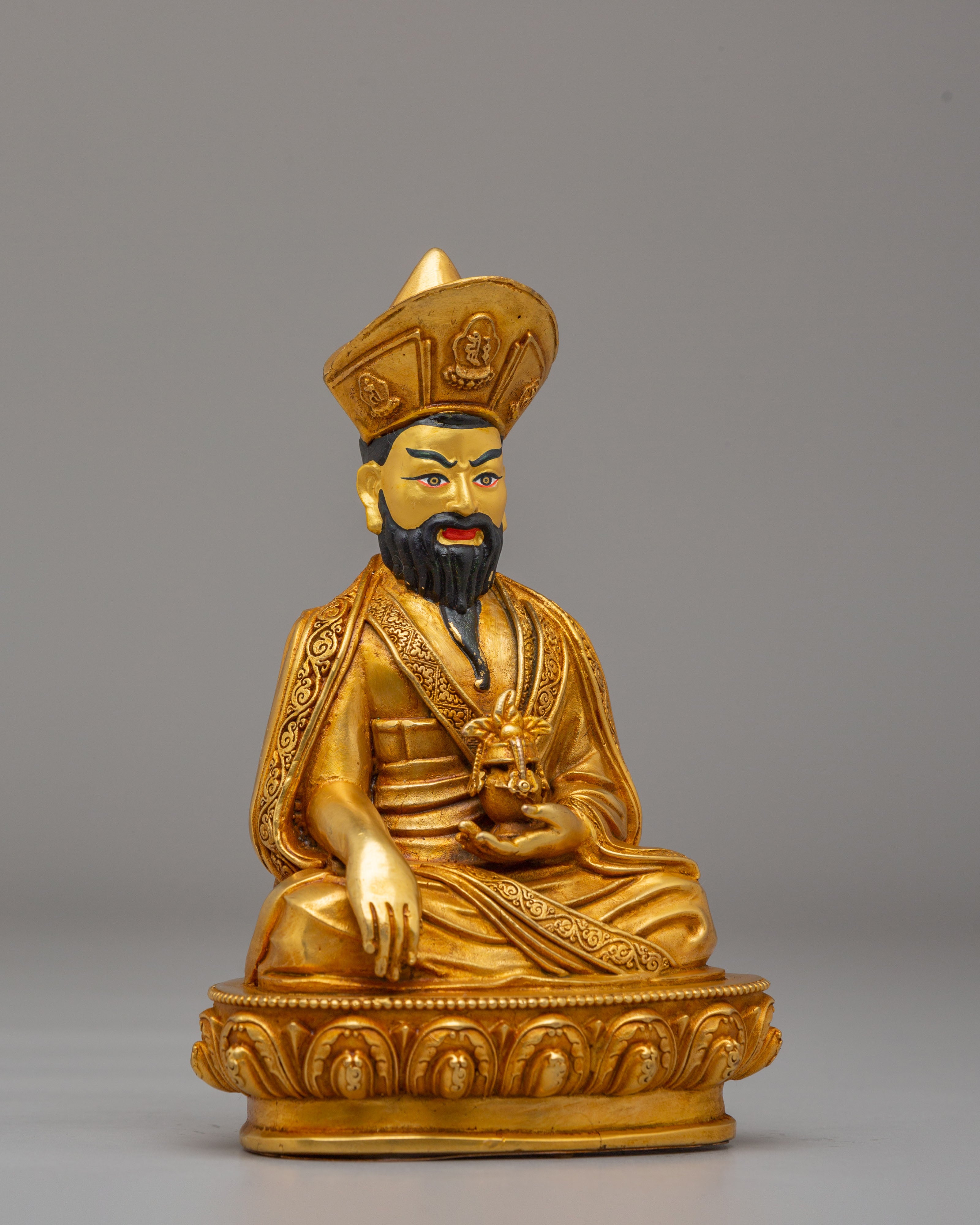 Spiritual Guru Shapdum Sculpture | Tibetan Buddhist Master Statue