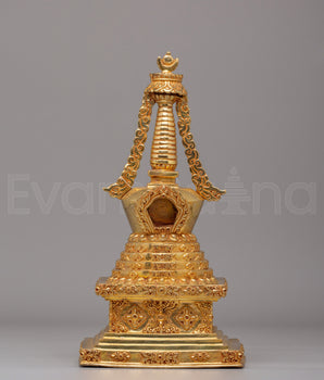 Buddhist Golden Stupa for Home Decor