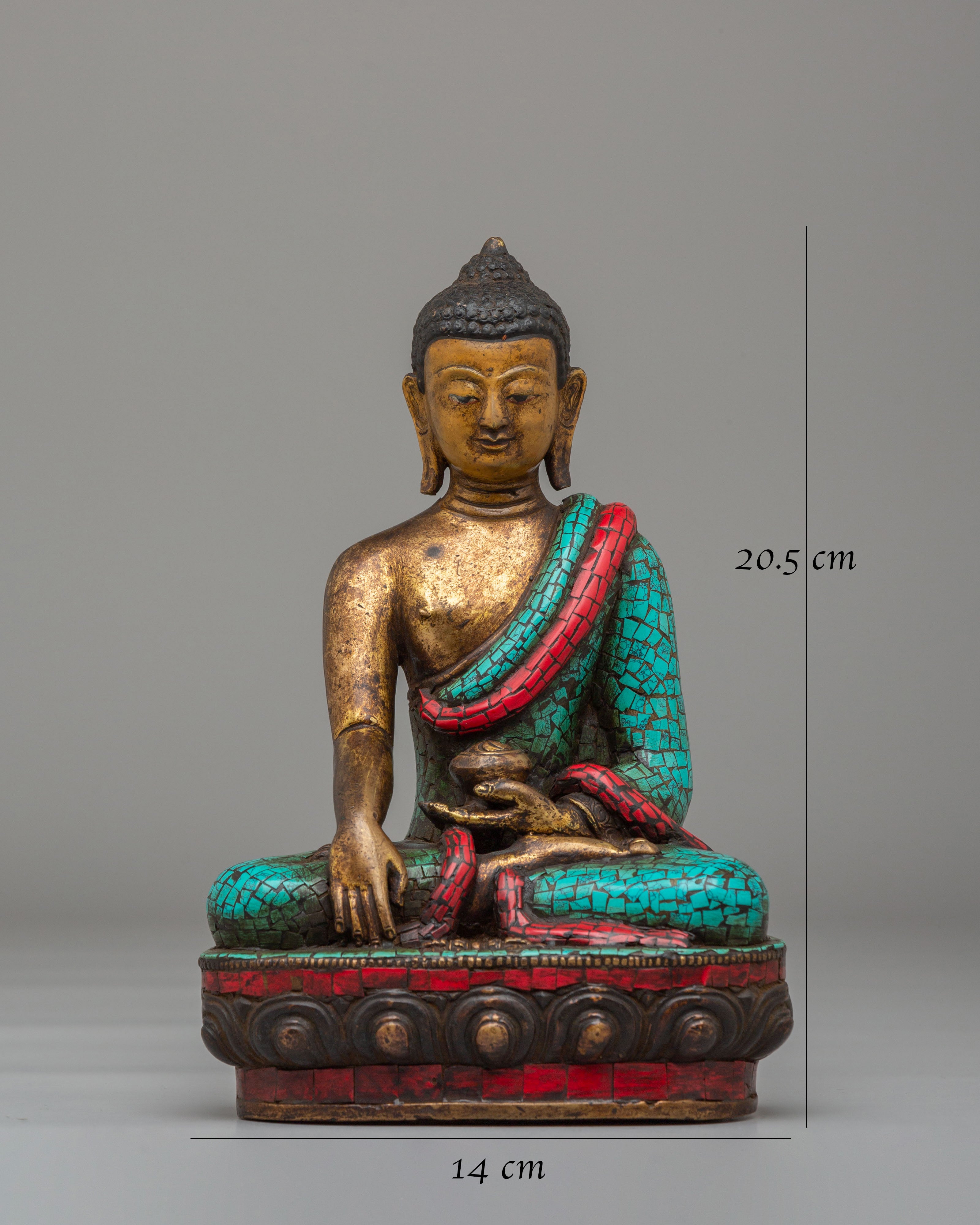 Historical Altar Shakyamuni Buddha Figurine | Traditional Buddha Statue