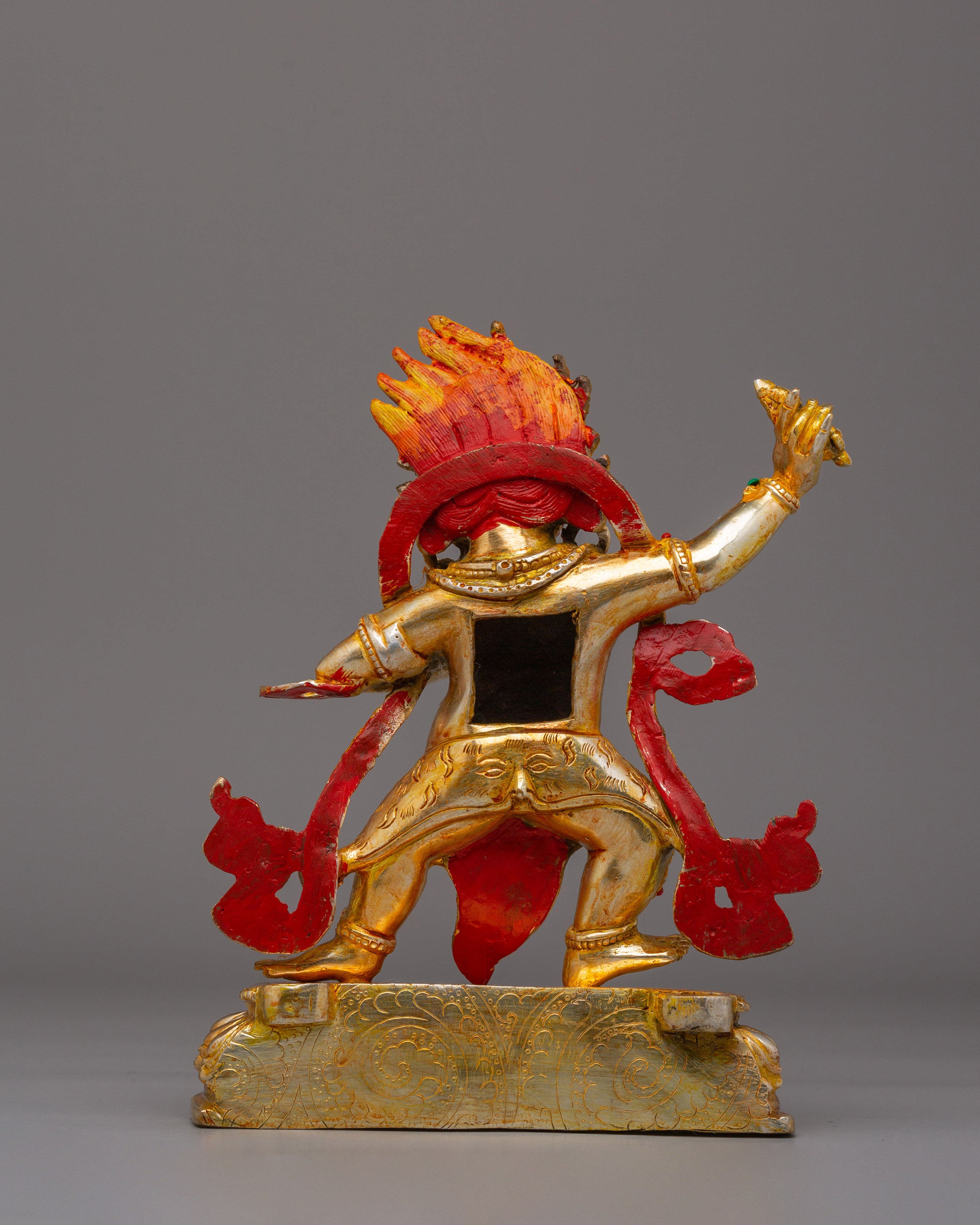 Divine Vajrapani Statue | Electro Gold Plated Protector Deity