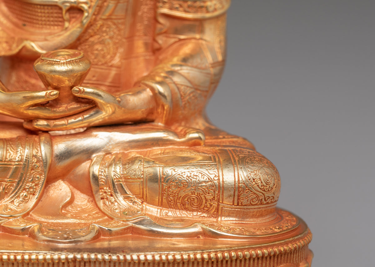 Amitabha Buddha Machine-Made Statue | 24K Gold Plated Buddhist Statue