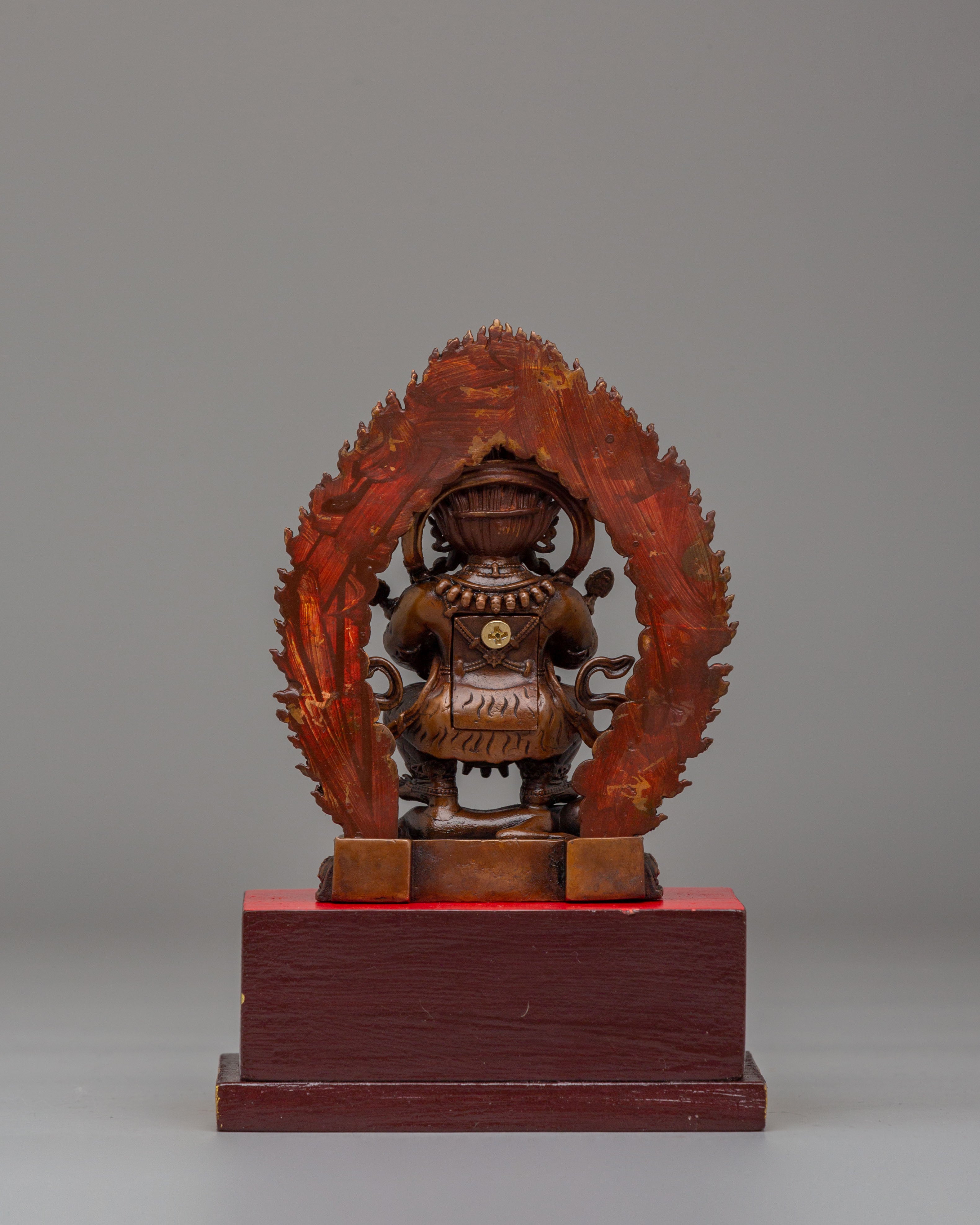 Shakya Mahakala Deity Statue | Tibetan Buddhist Protector Sculpture