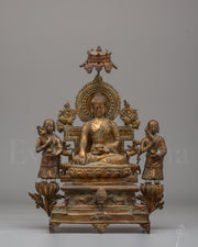Shakyamuni Buddha With Disciples Statue 