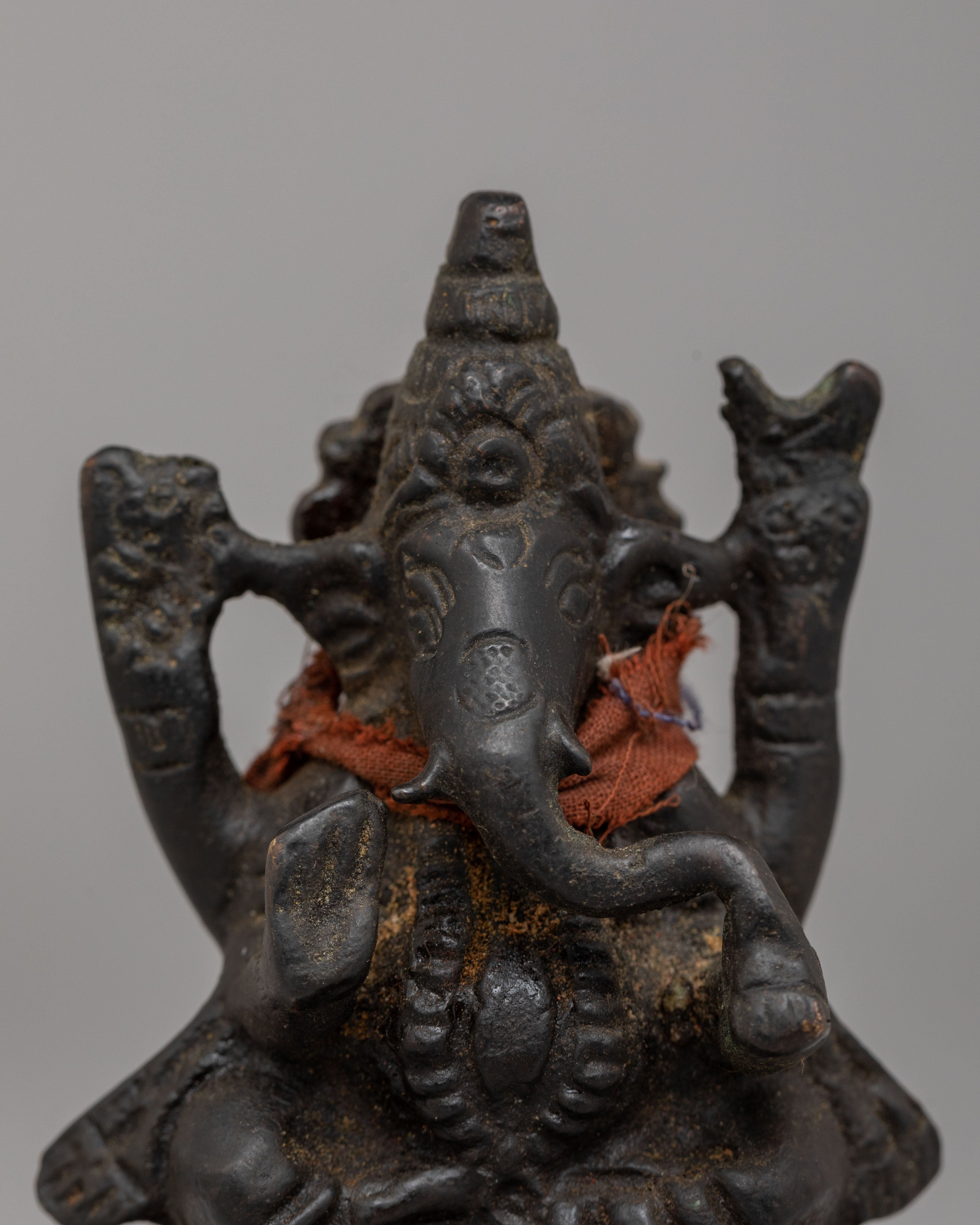 Sacred Ganesh Figurine | Hindu Elephant God Idol