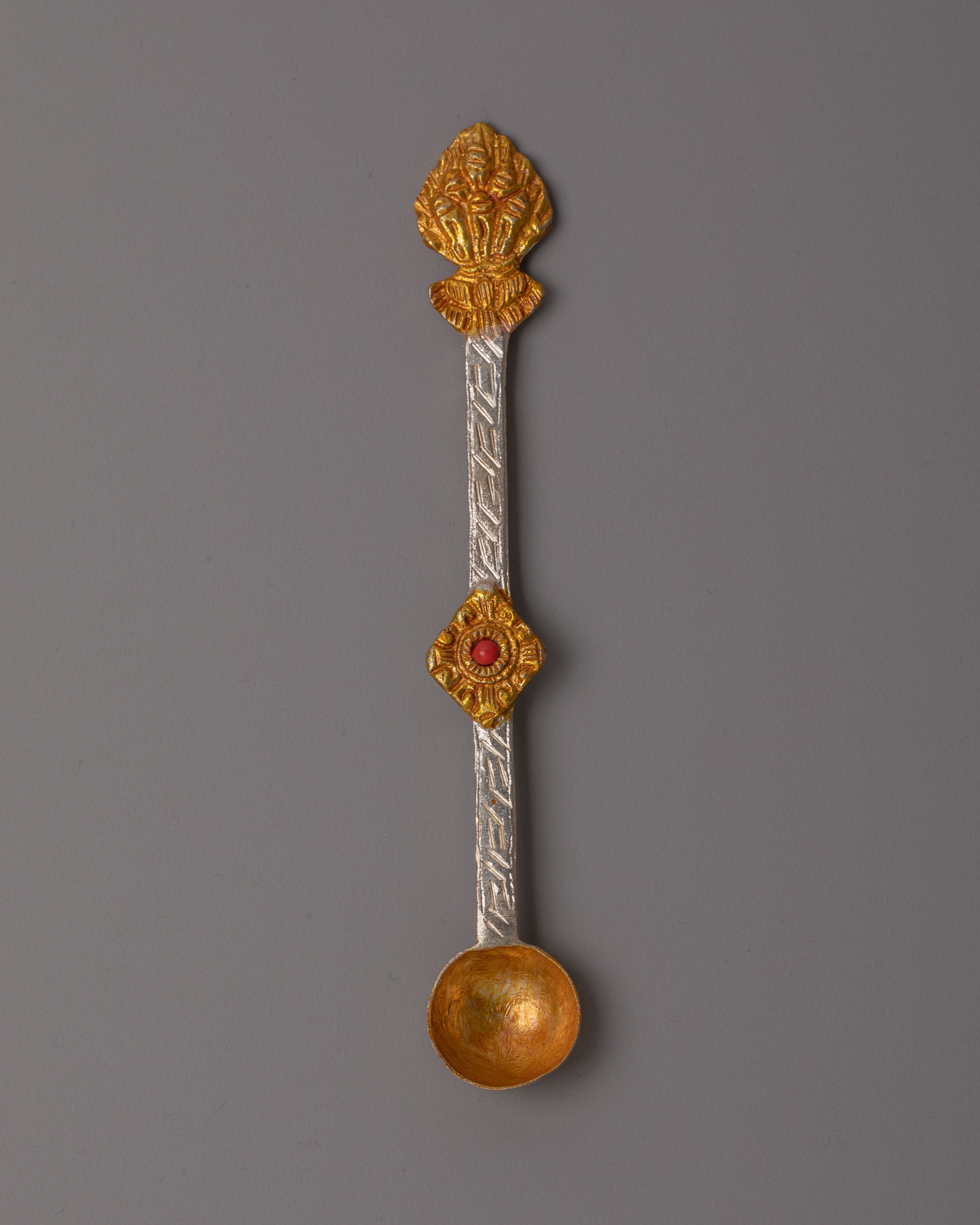Tibetan Altar Spoon Set | Himalayan Ritual Collection