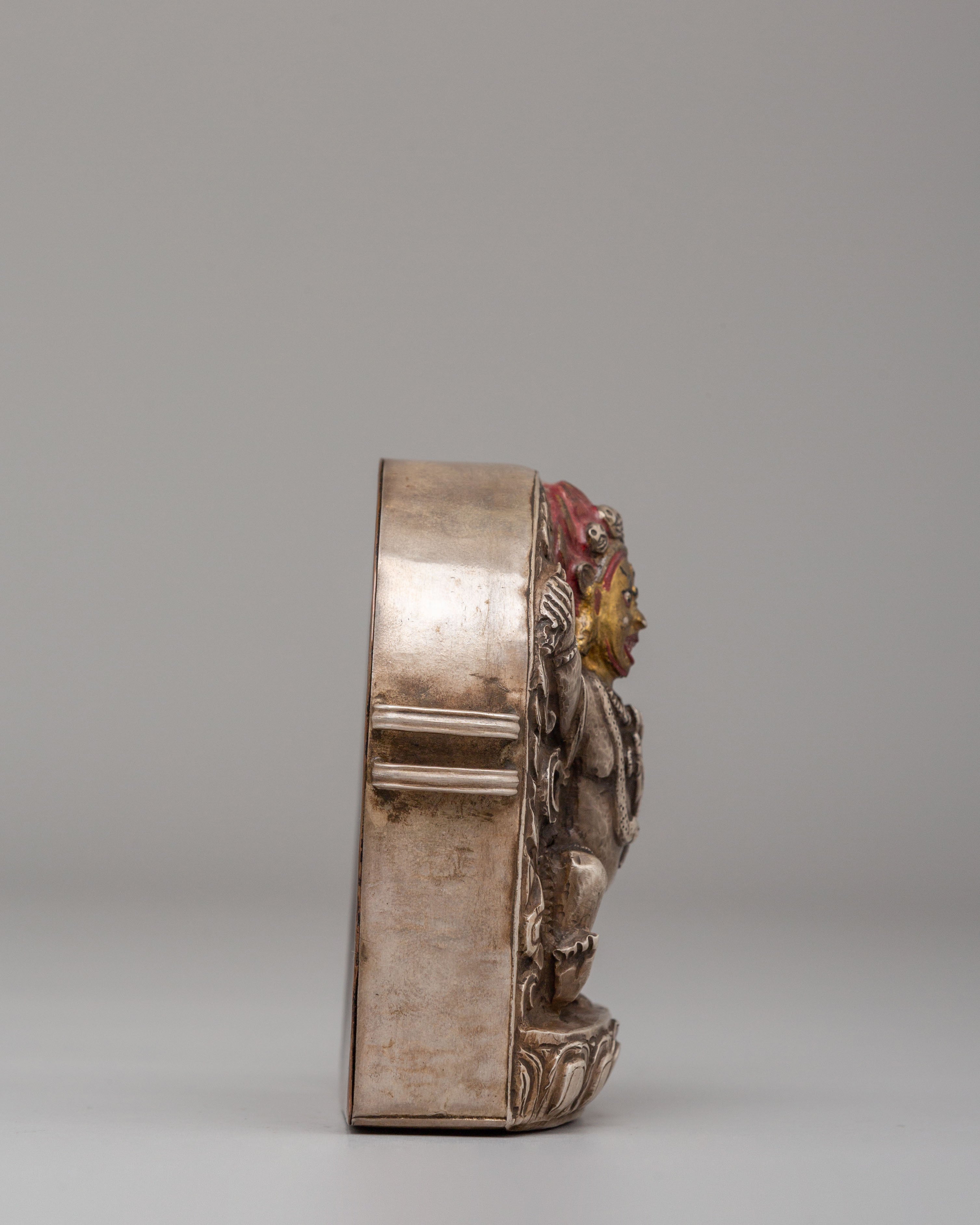 Sacred Vajrapani Ghau Box | Vajrapani Protection Symbol for Altar