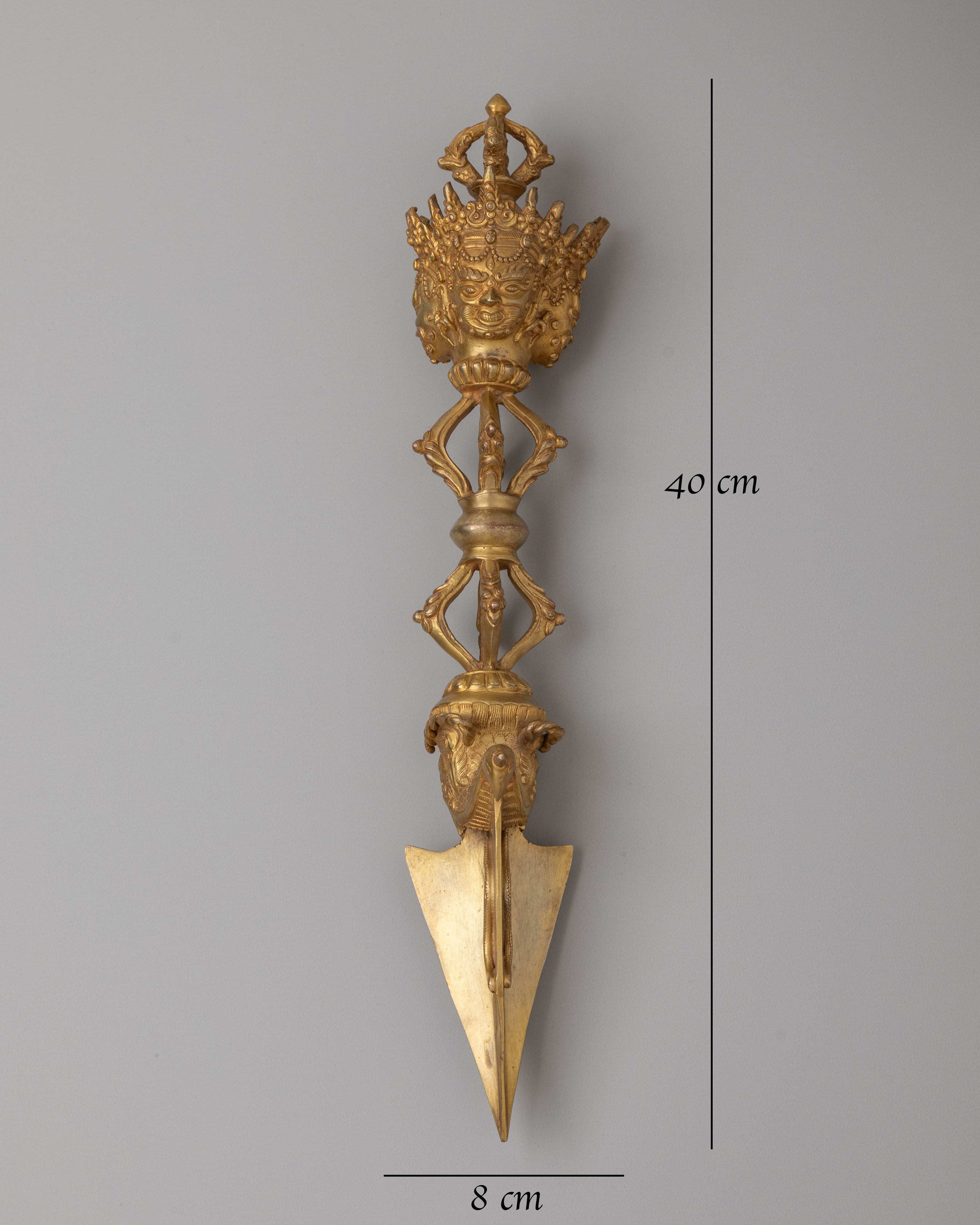 Handcrafted Buddhist Phurba | Tibetan Ritual Dagger for Protection and Spiritual Purification