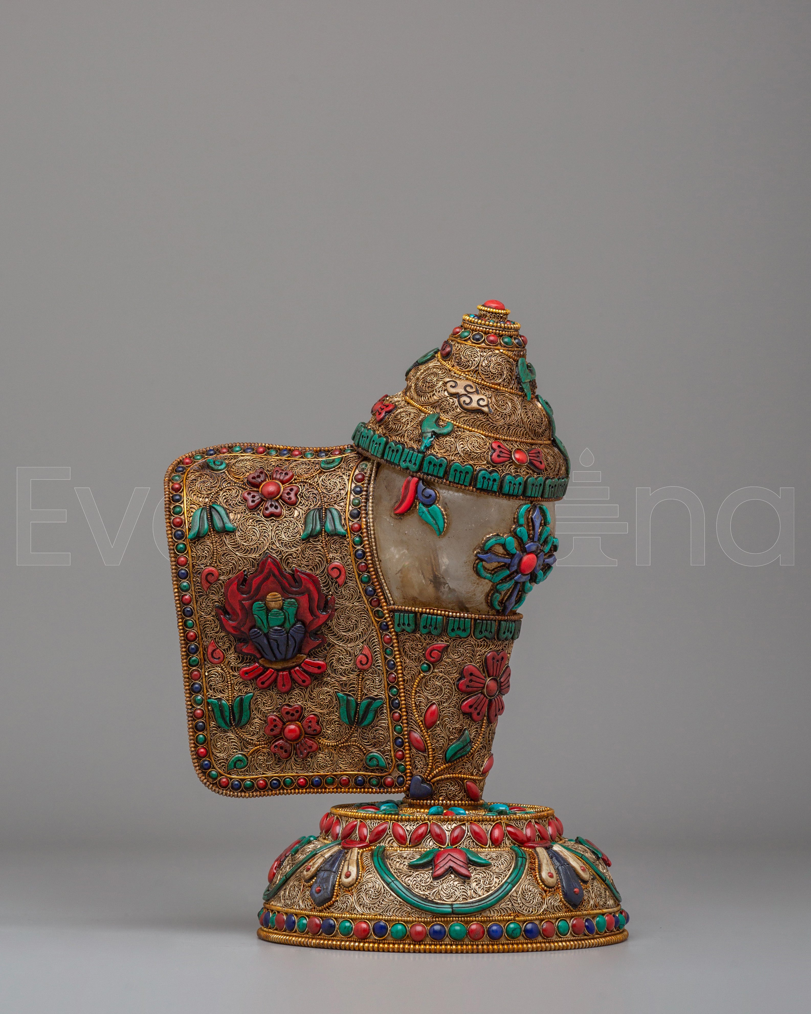 Gemstone Ritual Conch Shell