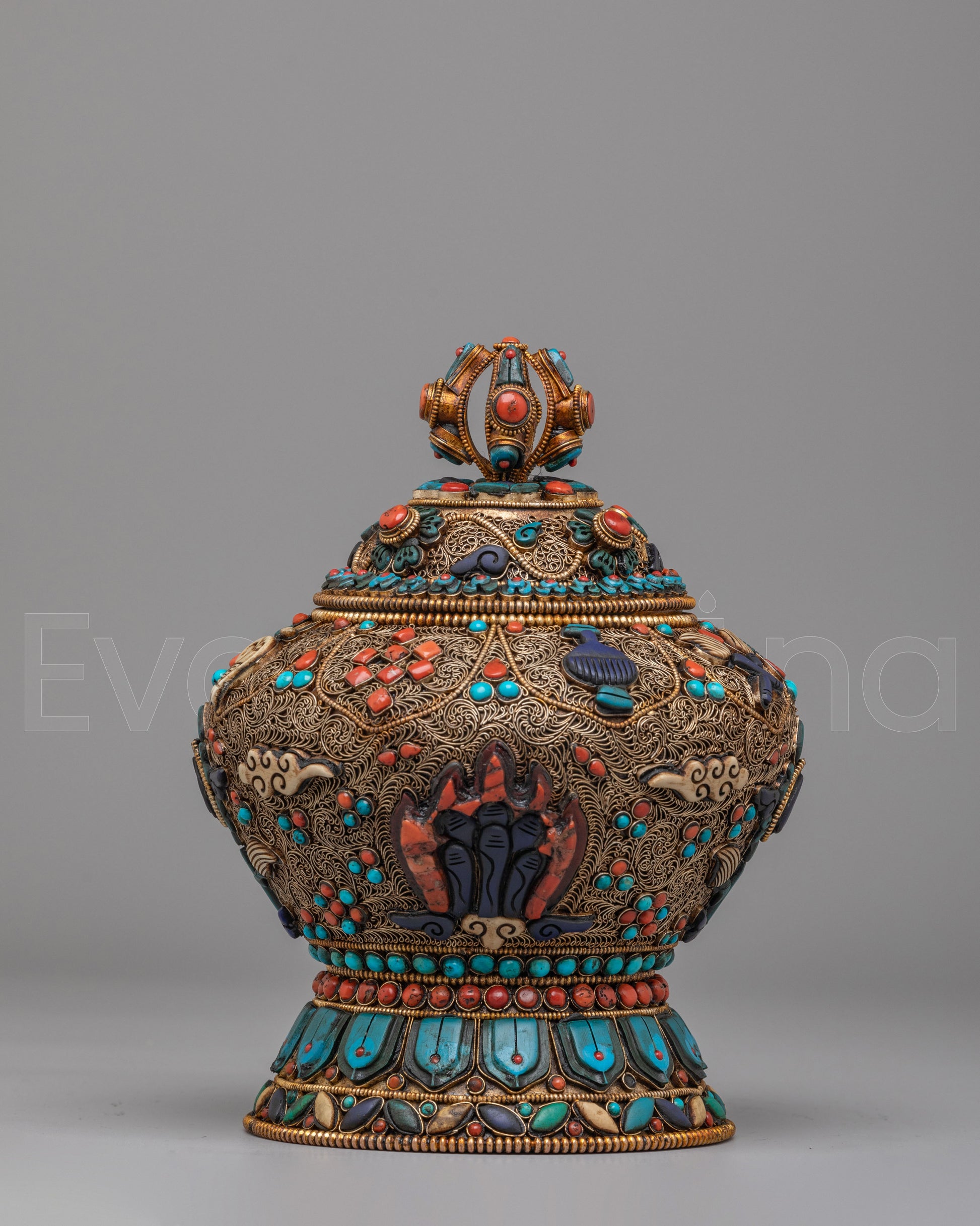 Traditional Tibetan Offering Rice Pot