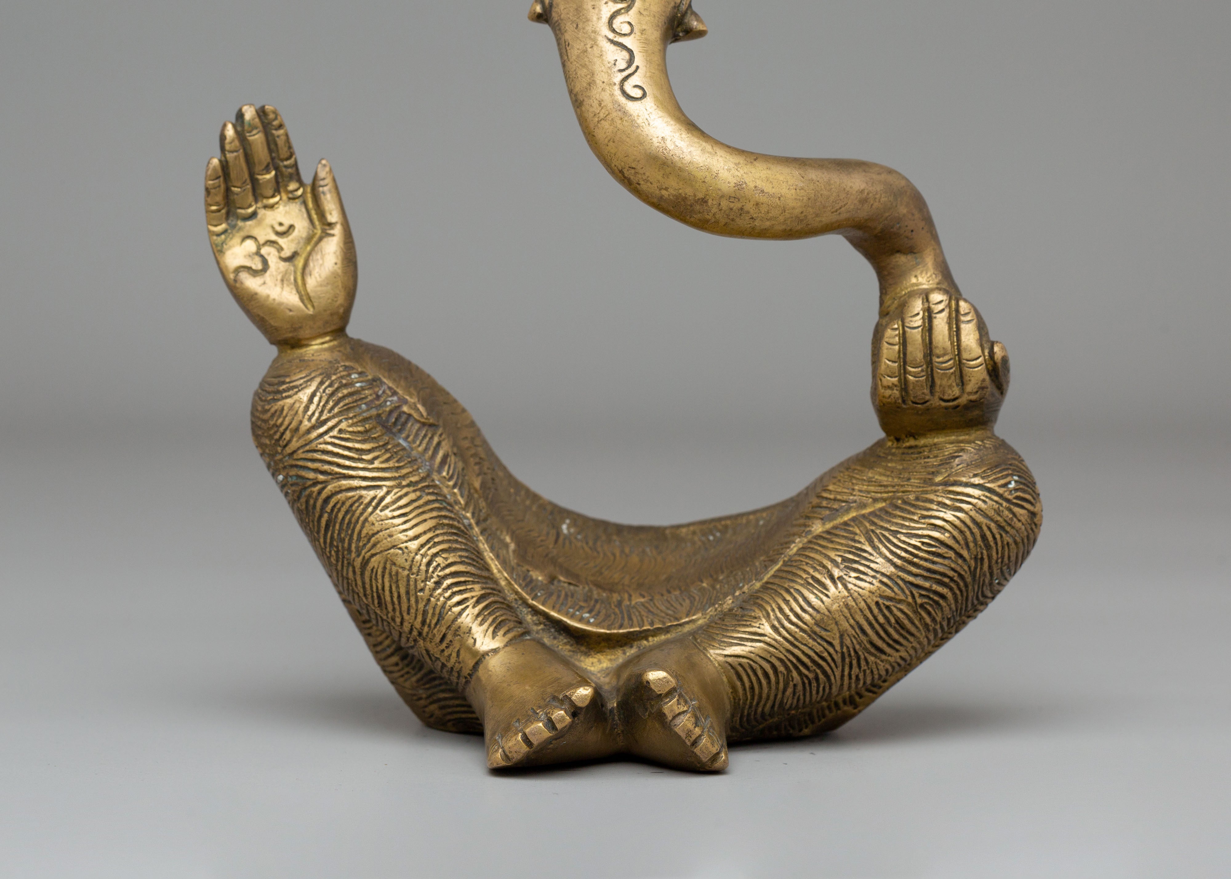 Handcrafted Decorative Ganesh Sculpture | Sacred Brass Idol