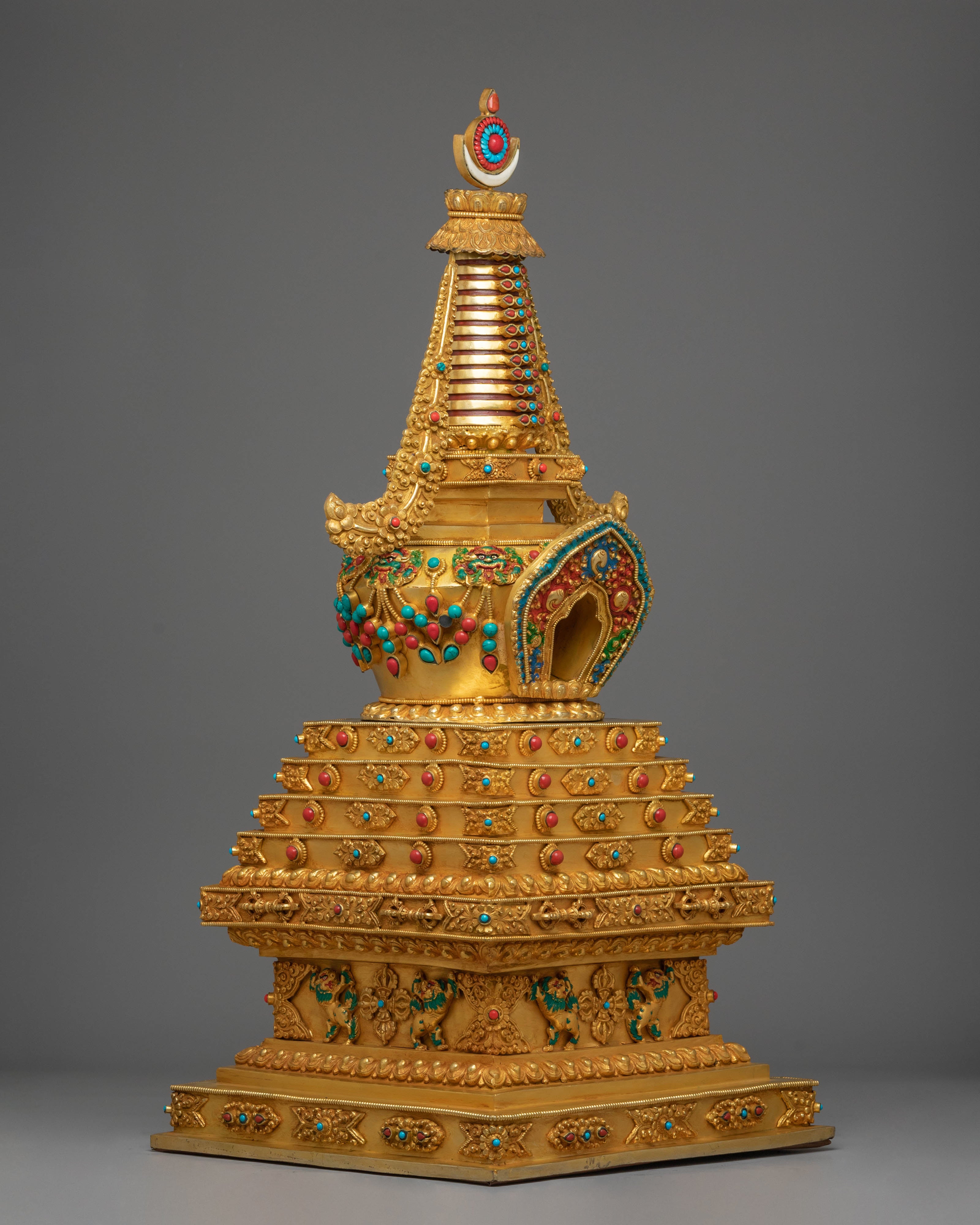 Decorative Tibetan Stupa | Handcrafted Spiritual Shrine