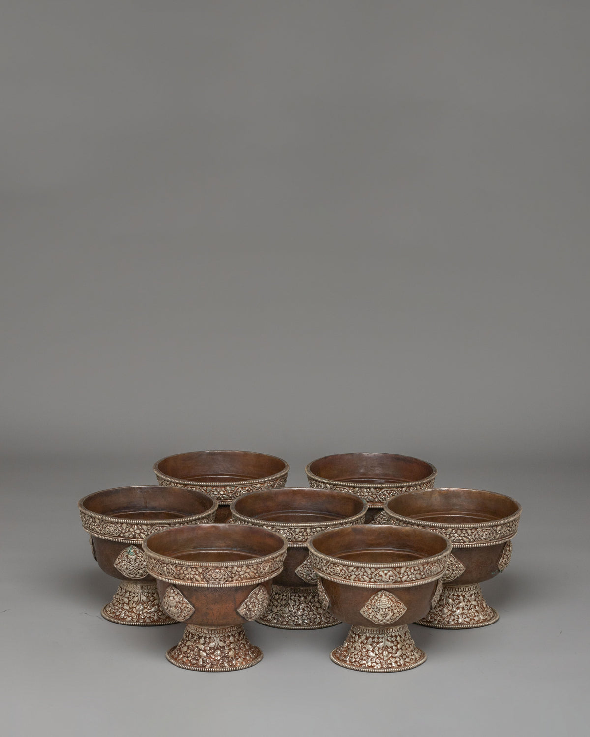 Handcrafted Himalayan Offering Bowl Set | Spiritual Home Decor