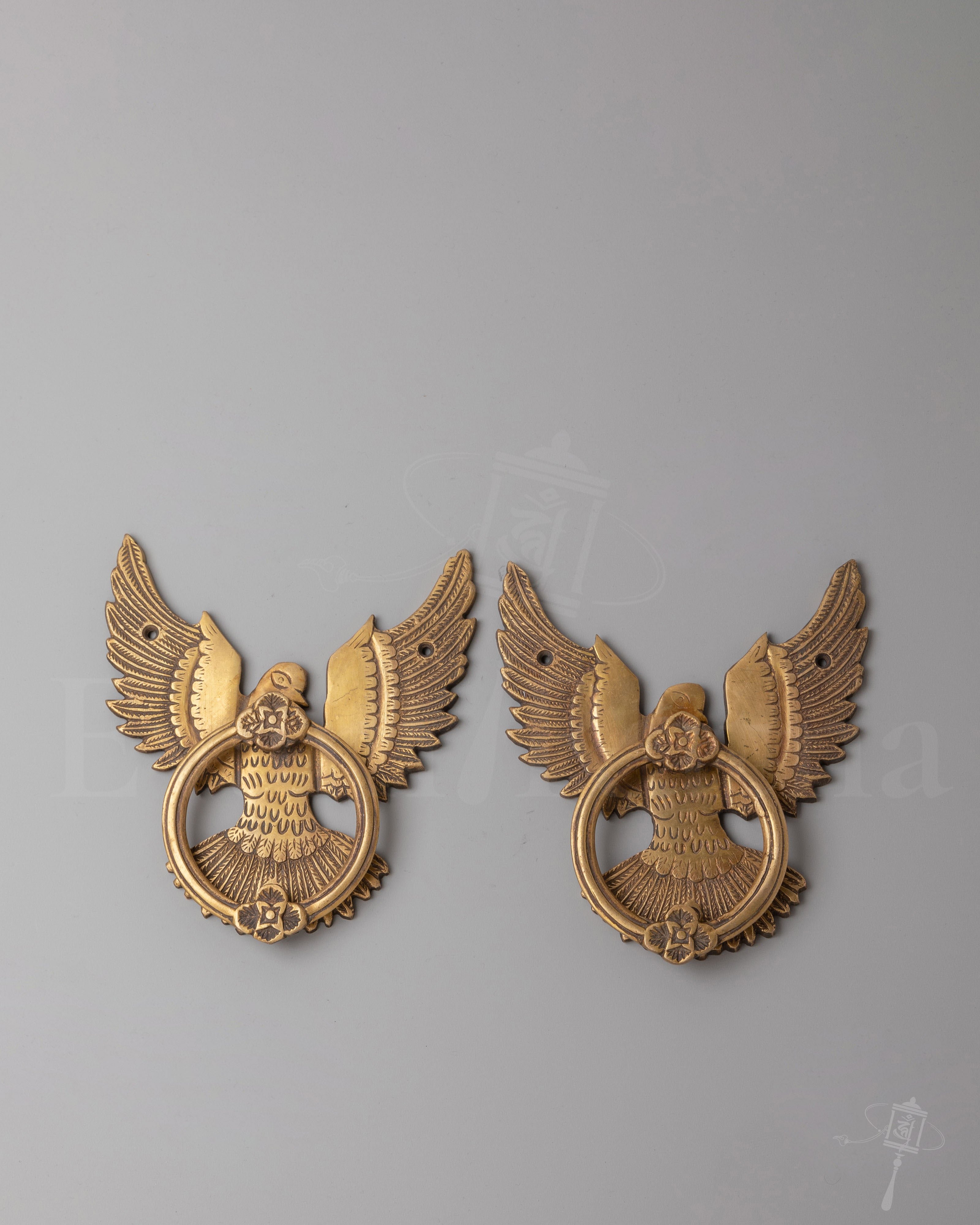 Decorative Brass Bird Door Knob Set