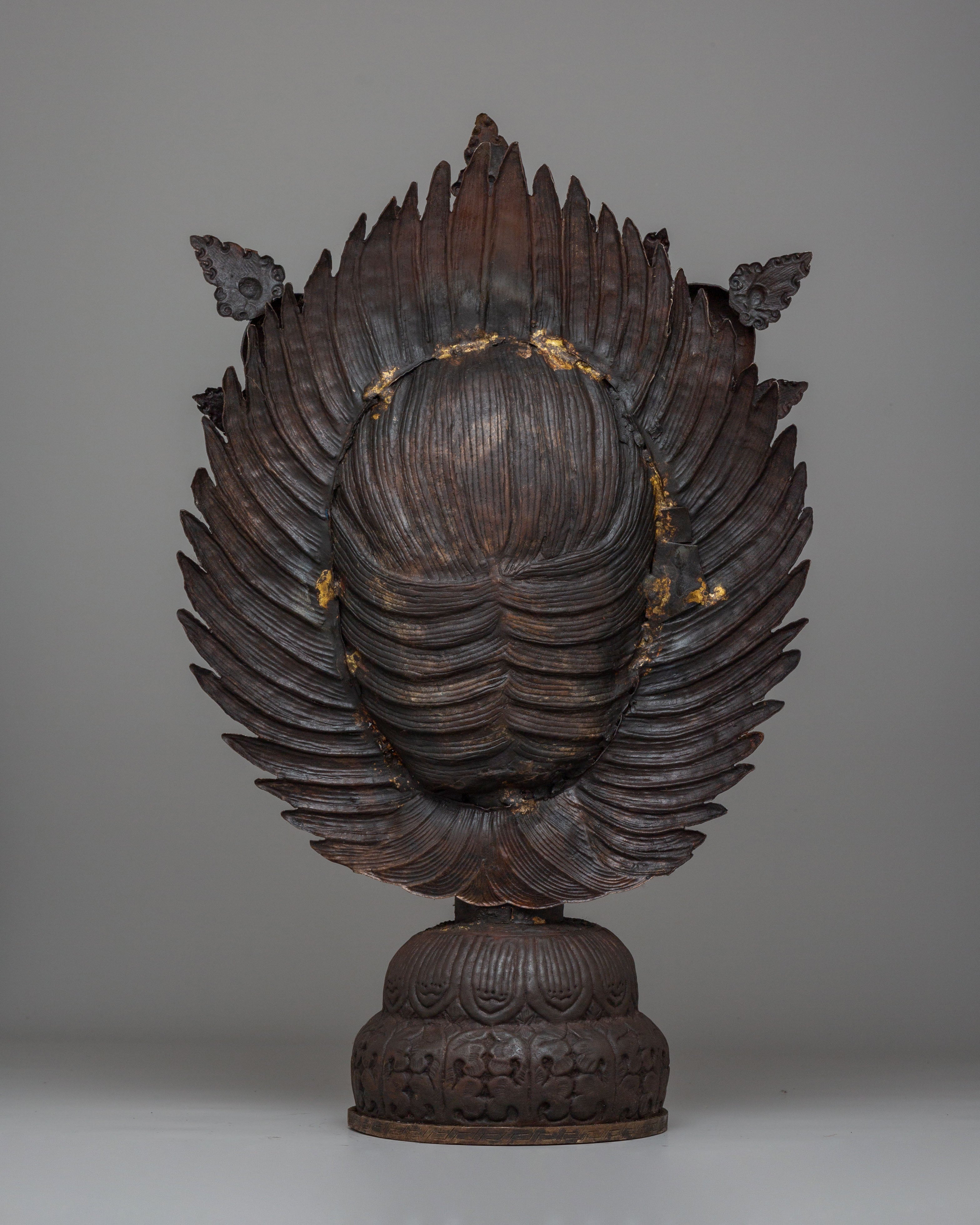 Traditional Bhairava Face Sculpture | Tibetan Wrathful Deity Altar Decor