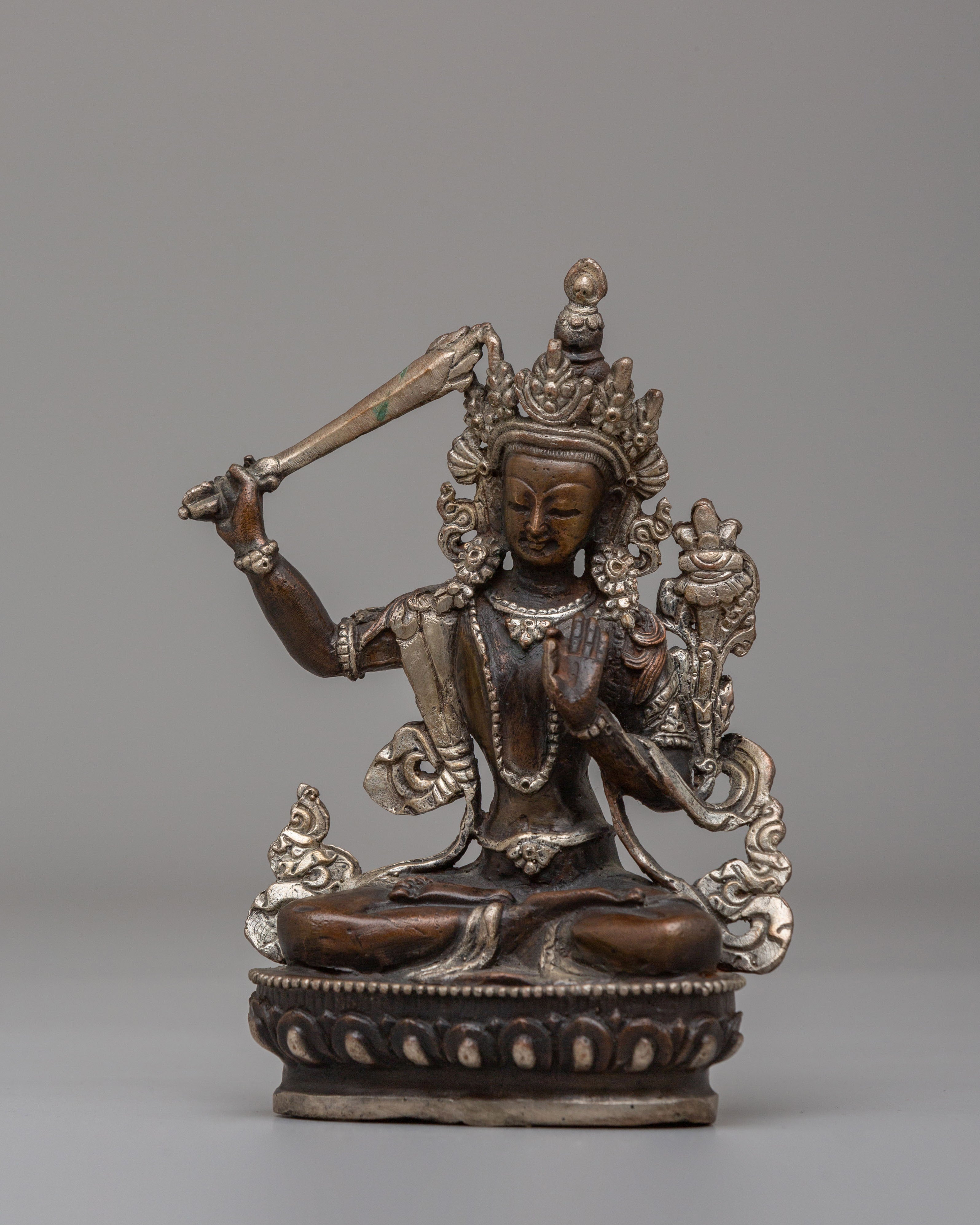 Spiritual Manjushri Bodhisattva Sculpture | Wisdom Deity Statue