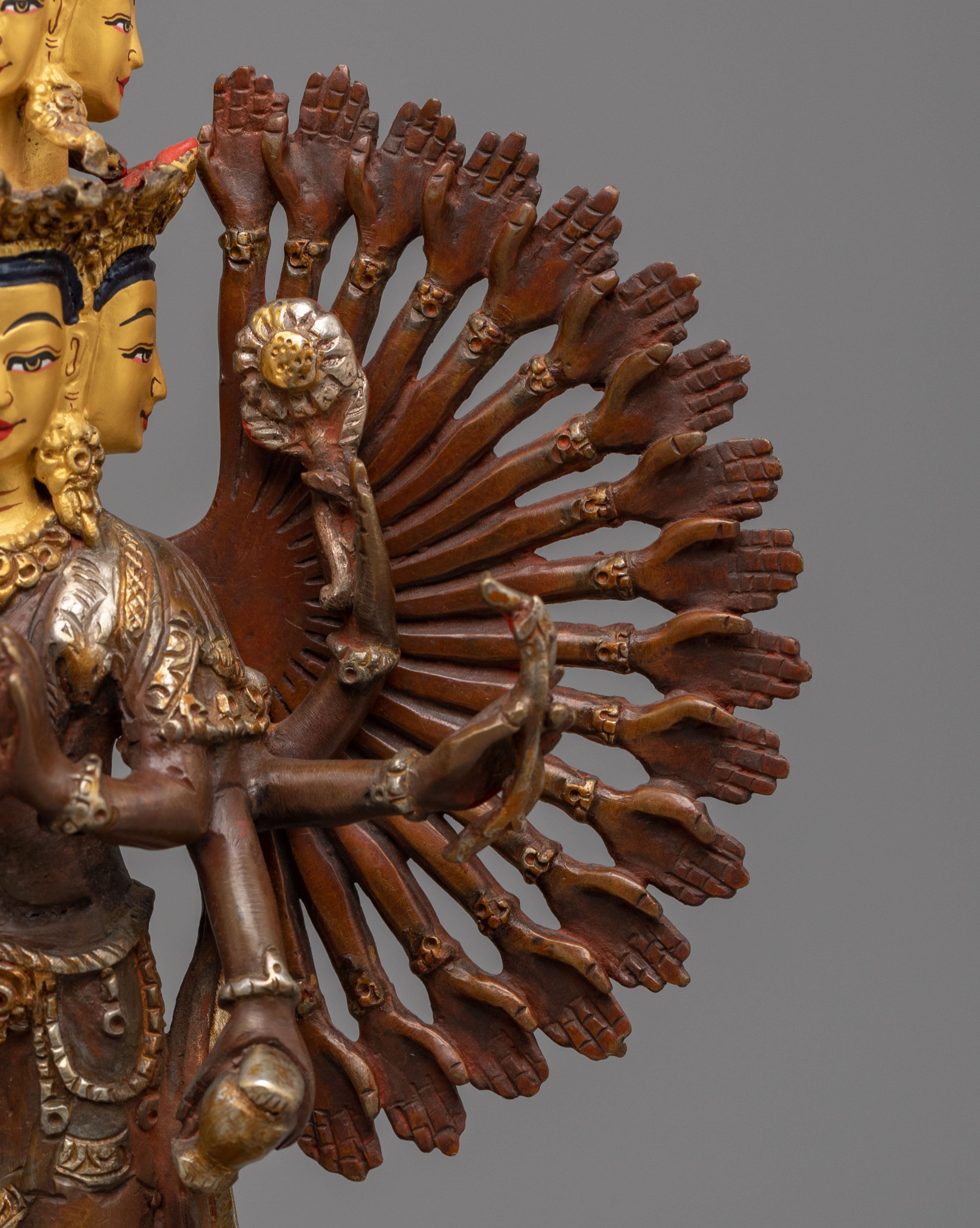 Himalayan 1000-Armed Chenrezig Sculpture | Symbol of Infinite Compassion