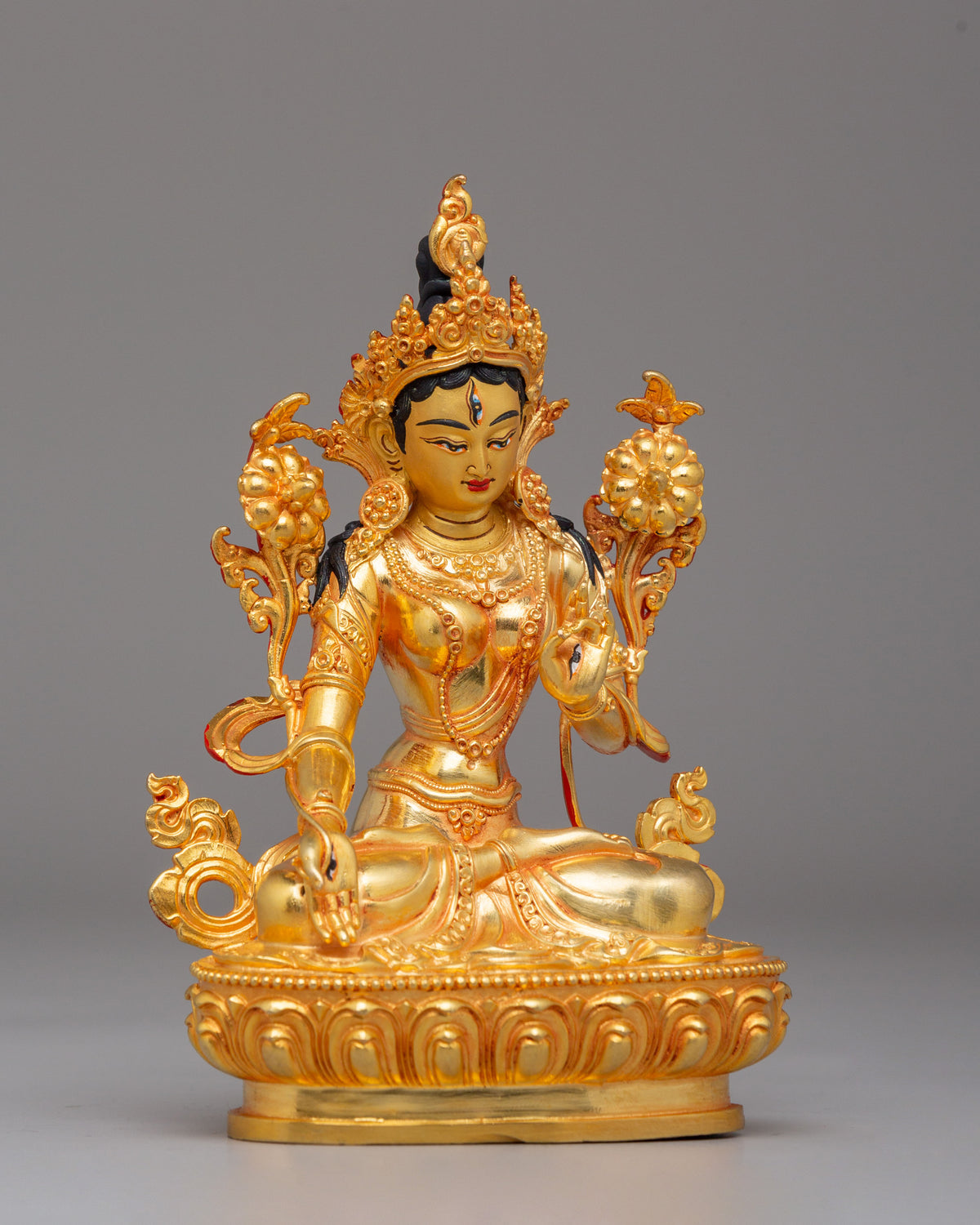 White Tara Divine Statue | Traditional Tibetan Artwork for Meditation