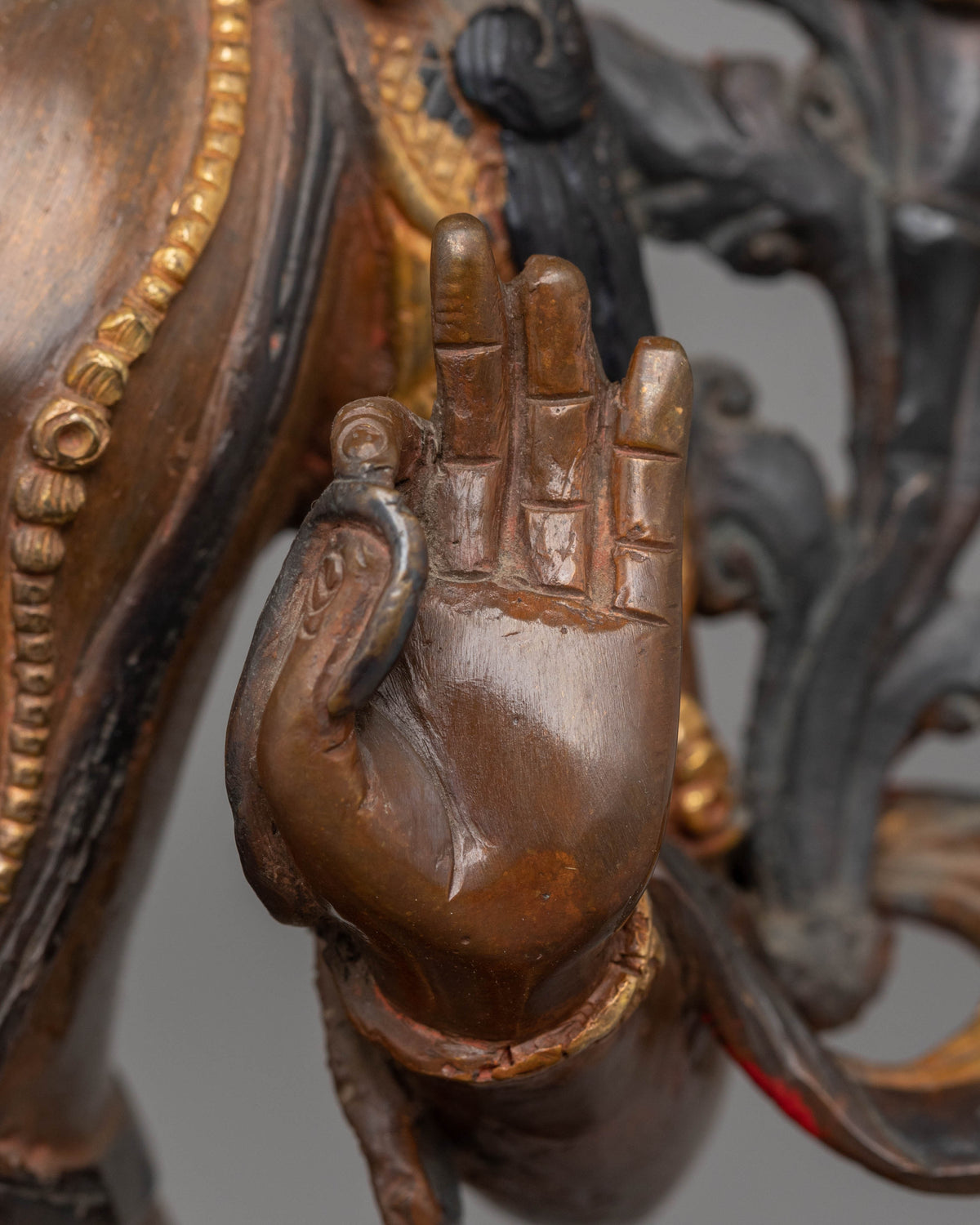 Handcrafted Copper Manjushri Statue | Wisdom Deity