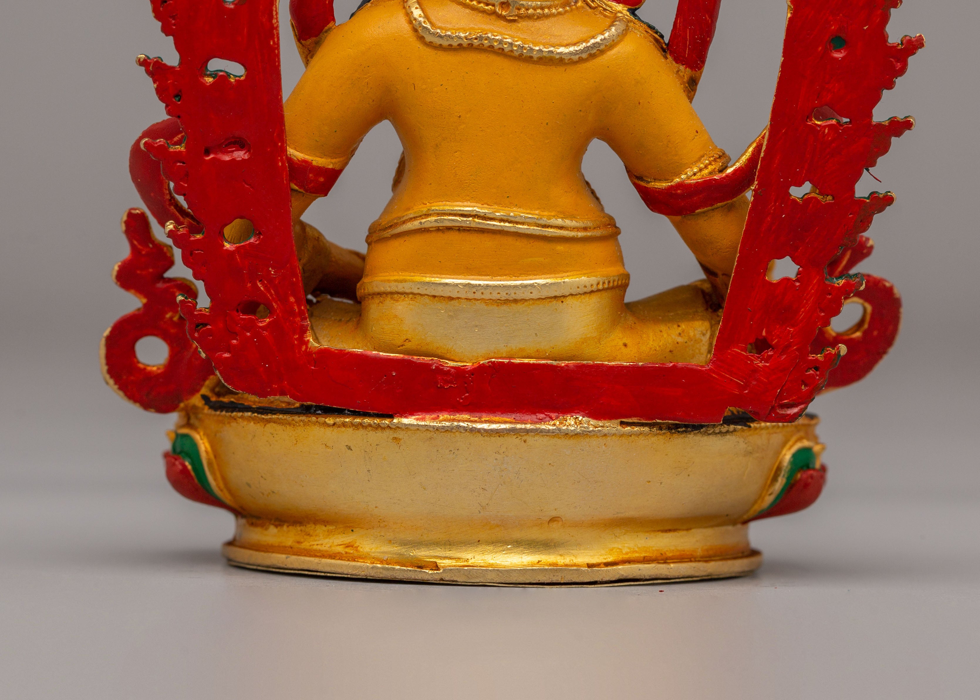 Handcrafted Dzambhala Deity Altar Statue | Prosperity, Protection, and Meditation Statue