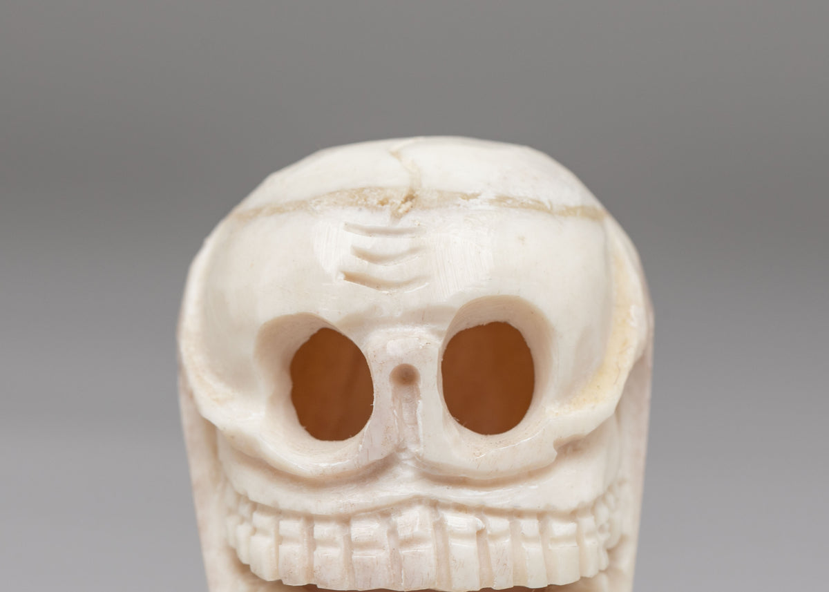 Buddhist Skull Sculpture | Handcrafted Skull Art for Meditation