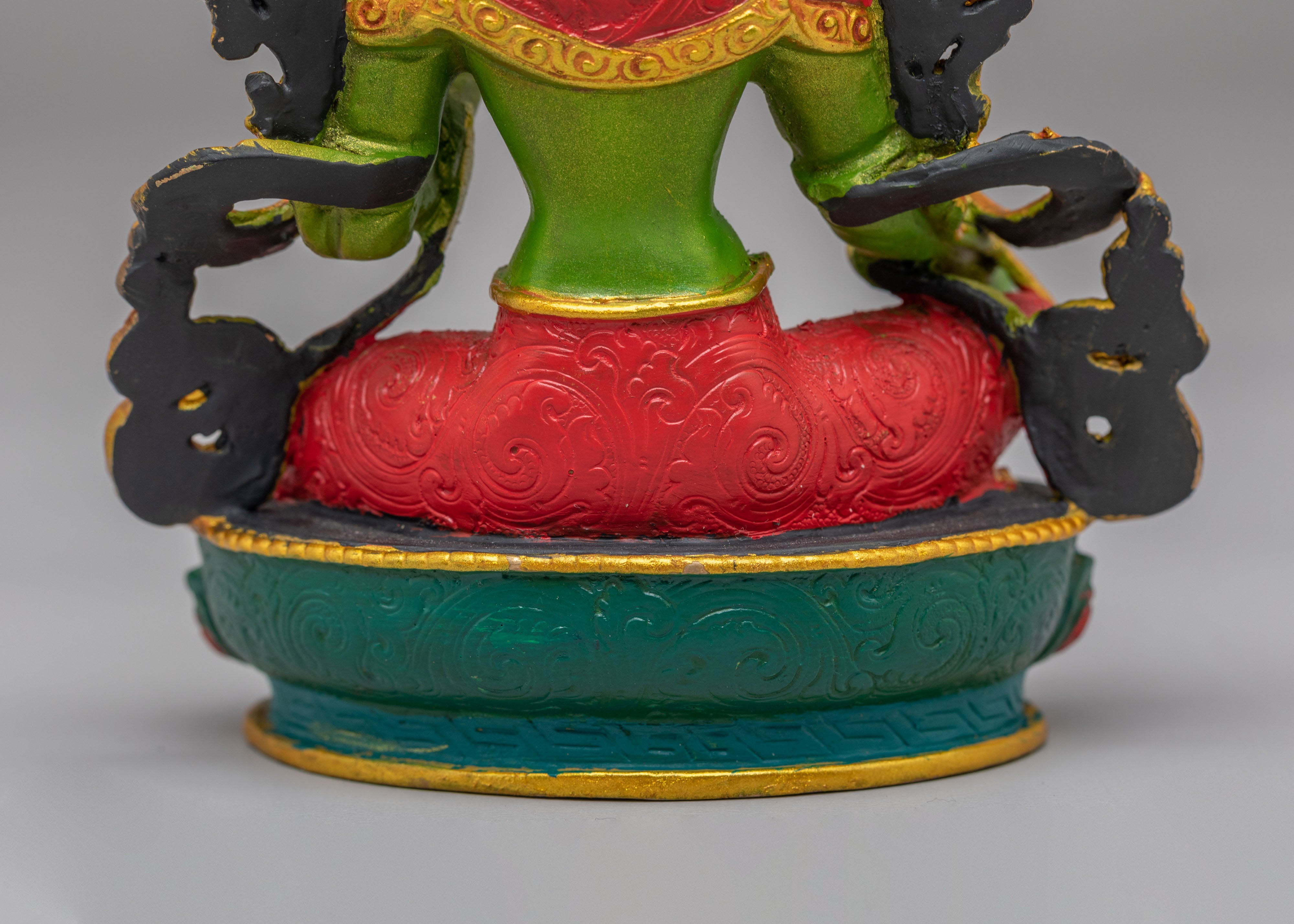 Divine Green Tara Goddess Sculpture | Handcrafted Statue for Spiritual Blessings